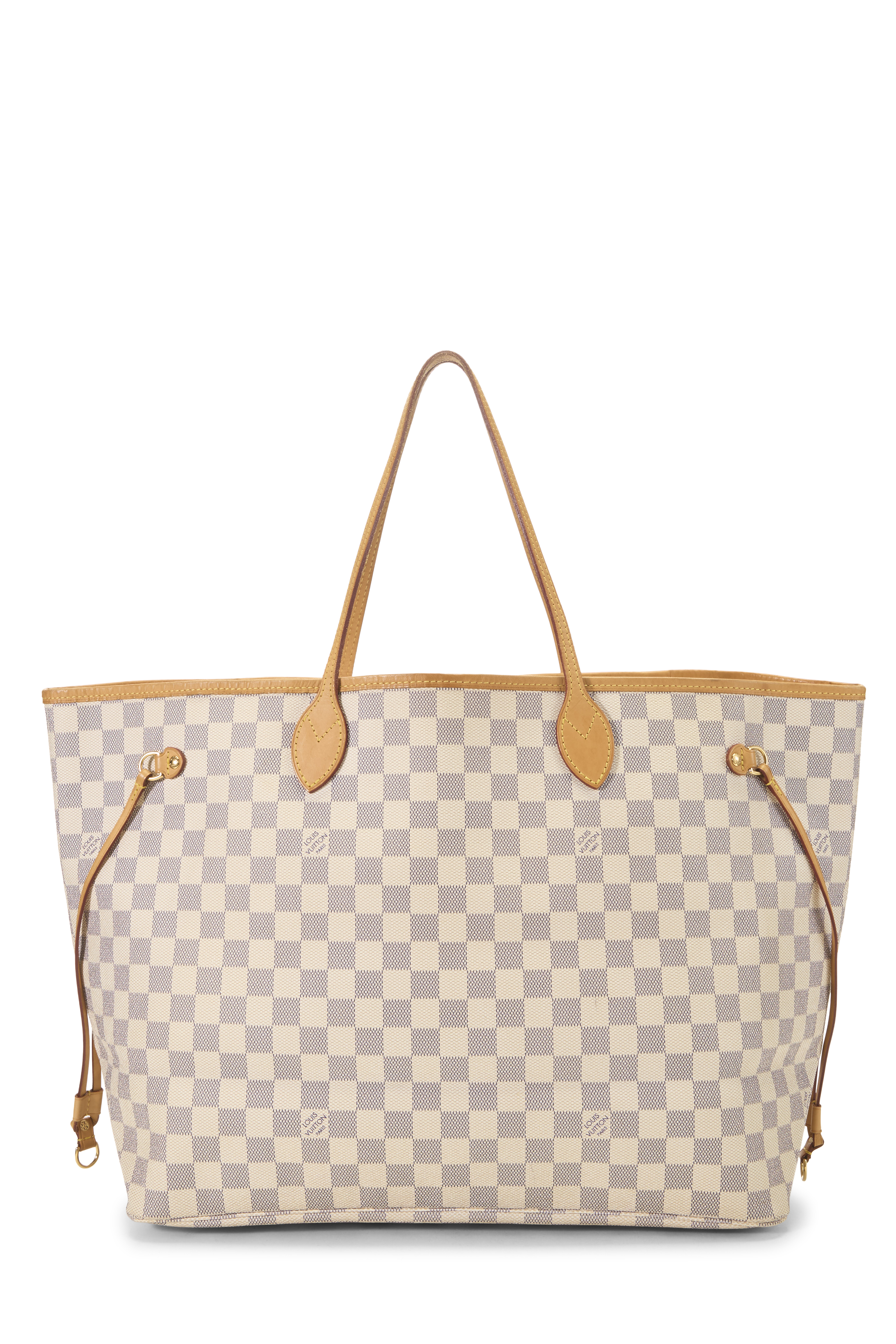 Women's Louis Vuitton Damier Azur Neverfull GM in White GM
