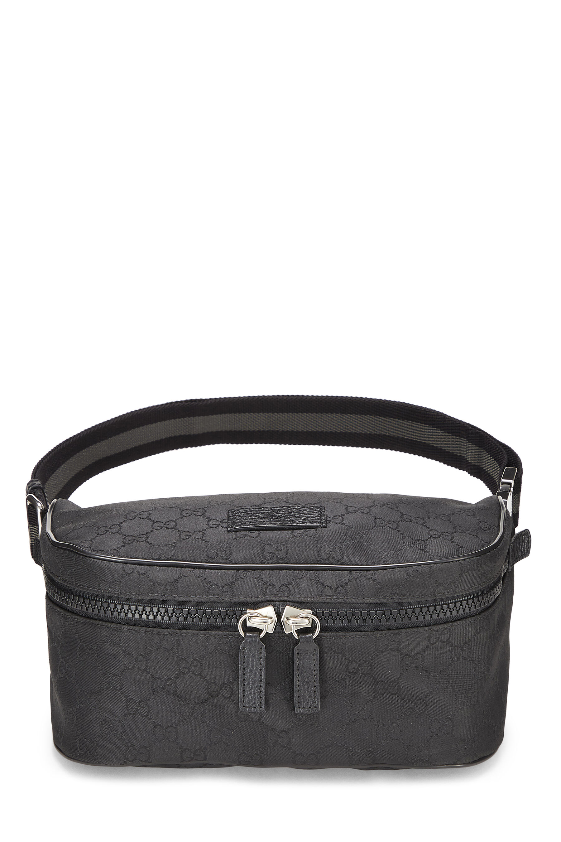 Women's Gucci Black GG Nylon Waist Pouch in Black