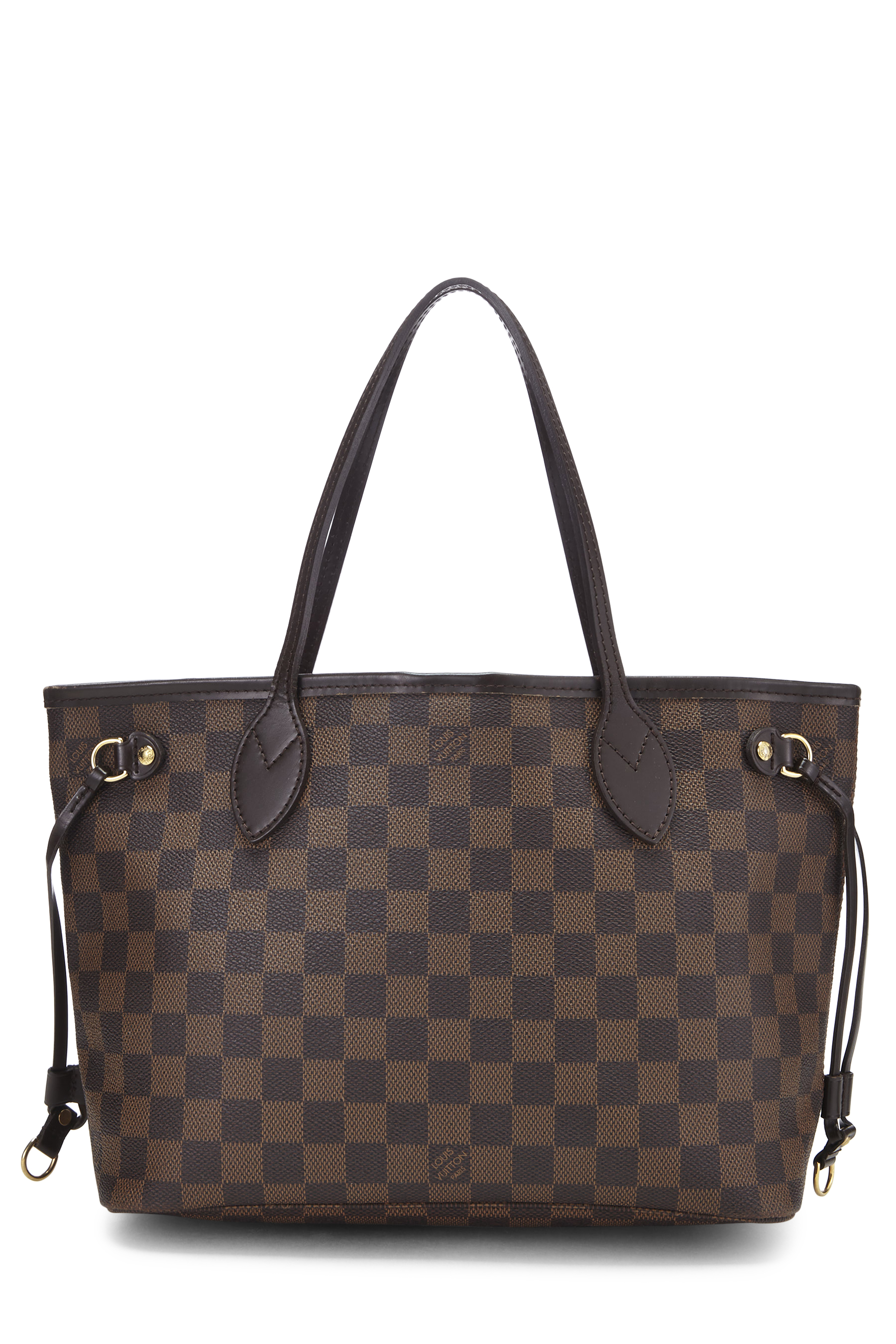 Women's Louis Vuitton Damier Ebene Neverfull PM in Brown PM