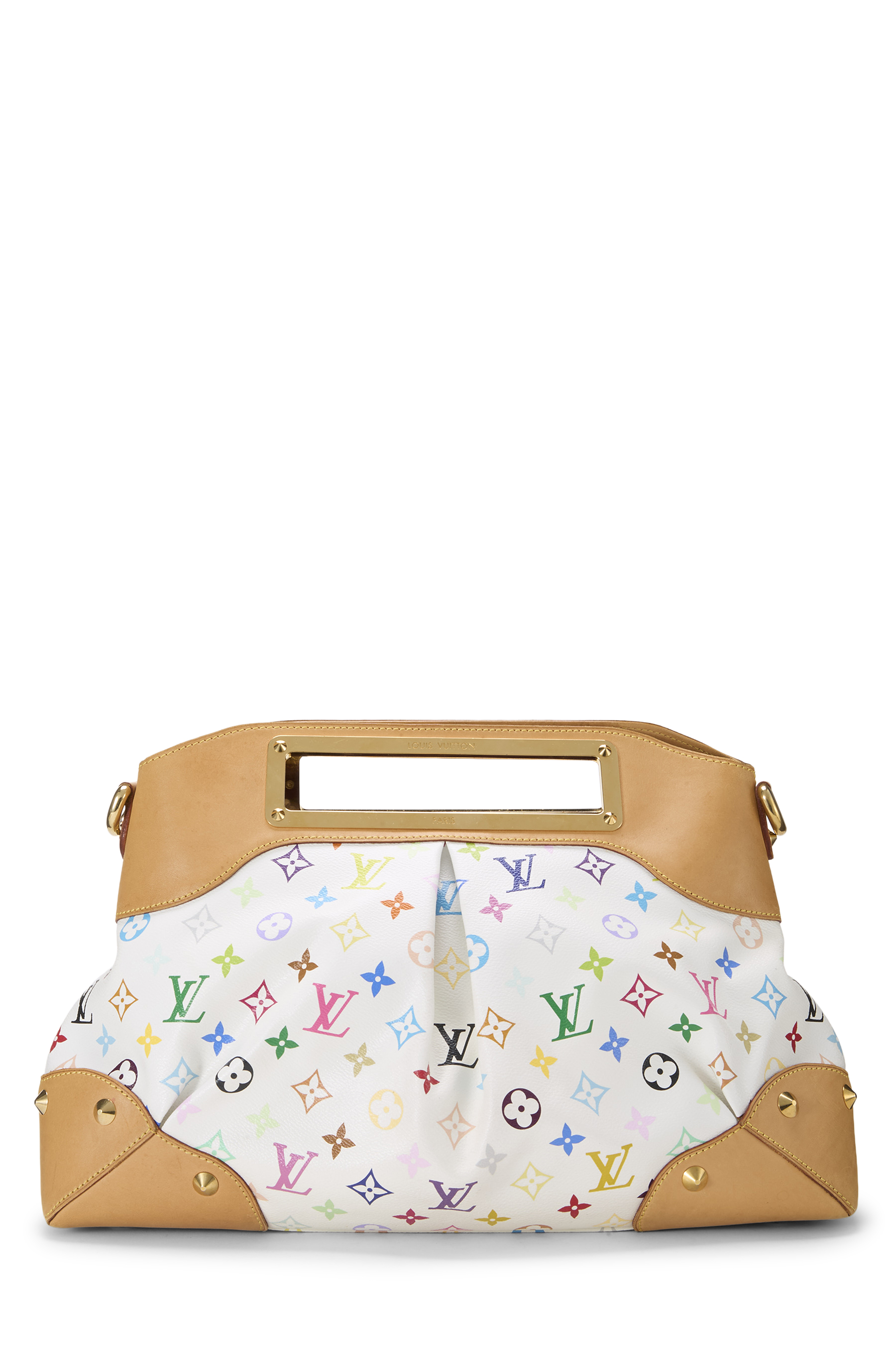 Women's Microfiber Louis Vuitton Takashi Murakami x Louis Vuitton White Monogram Multicolore Judy GM in White GM
