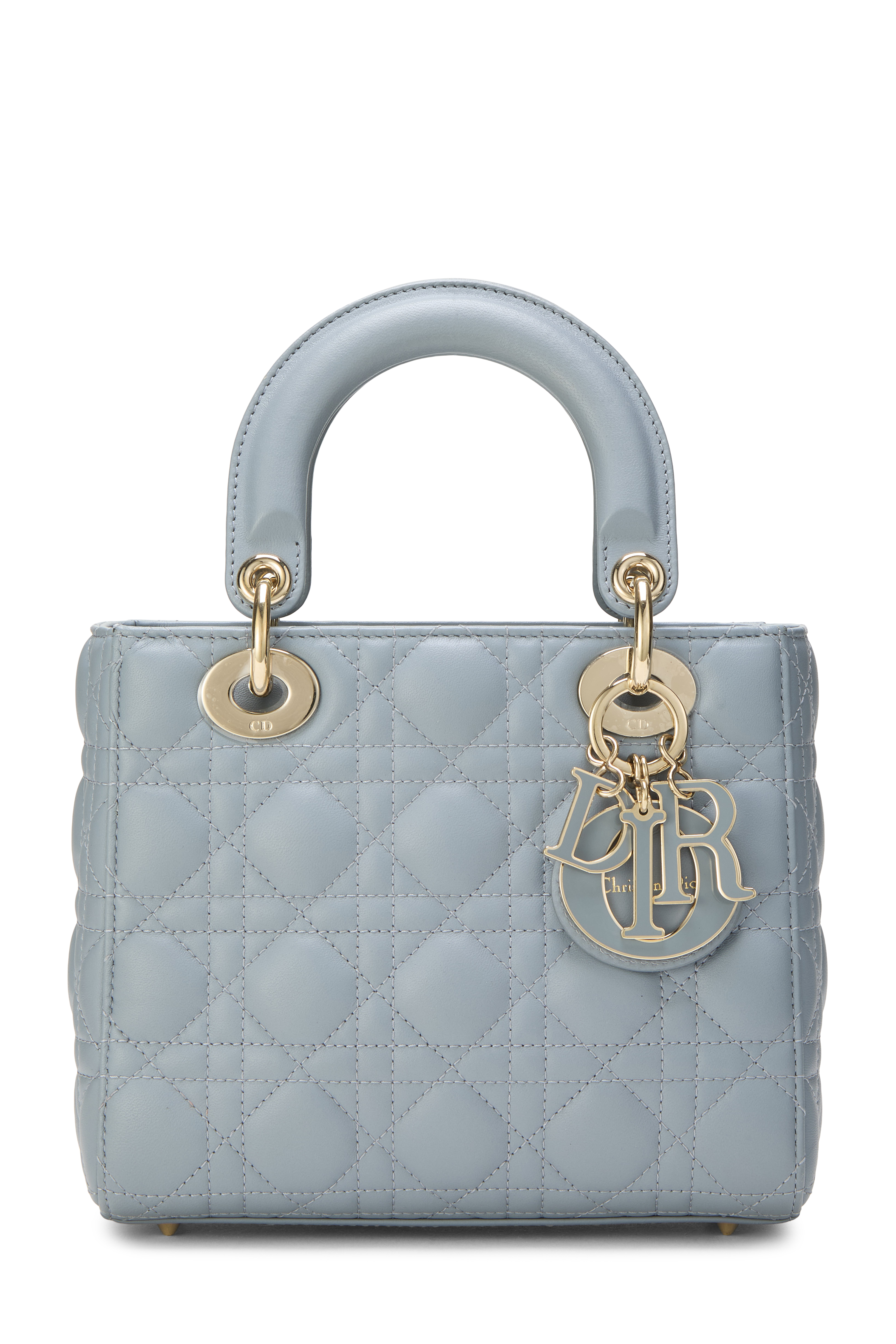 Women's Christian Dior Blue Cannage Lambskin My ABCDior Lady Dior Small in Blue Small