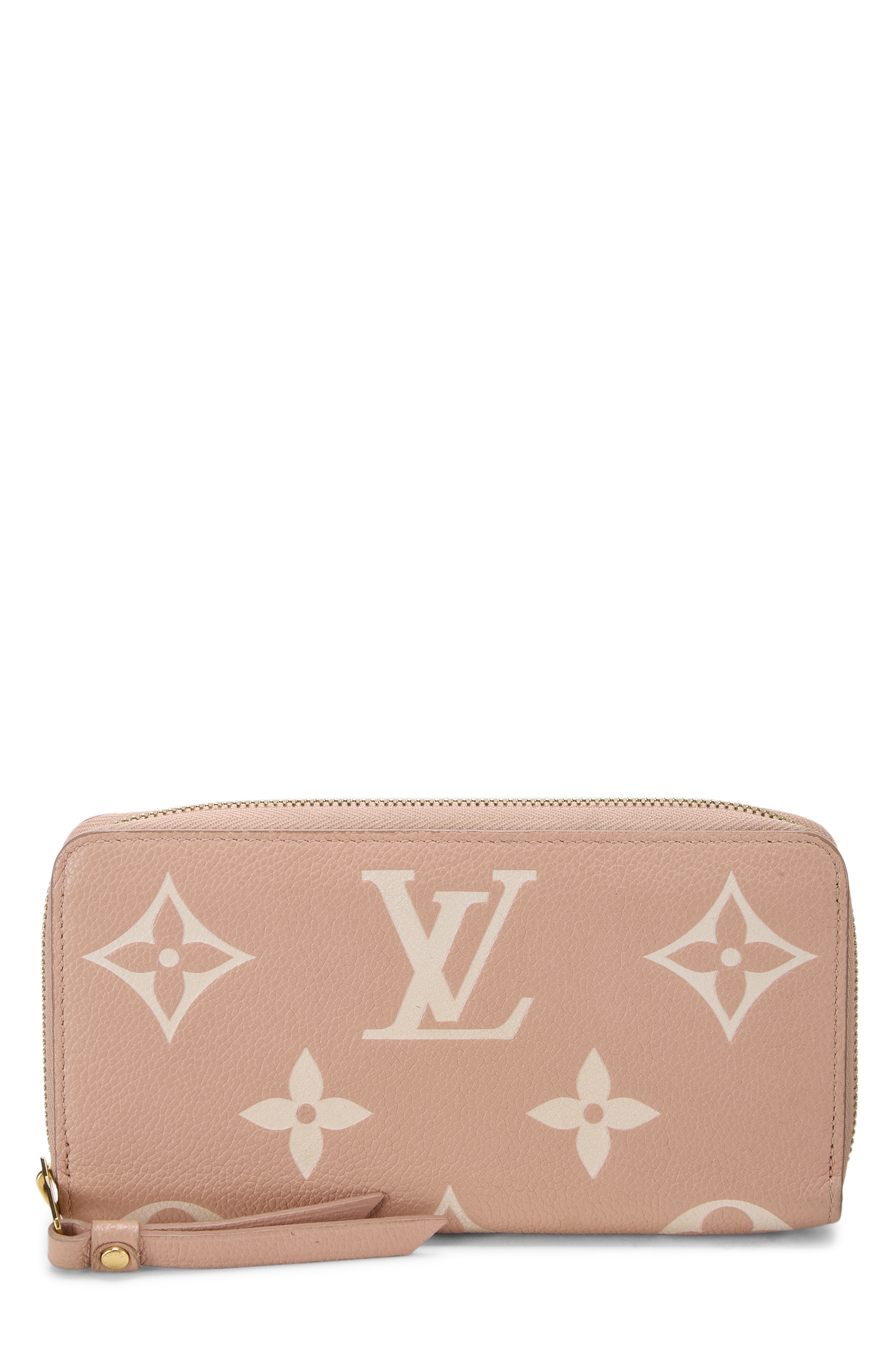 Women's Louis Vuitton Pink Monogram Empreinte Giant Zippy Wallet in Pink