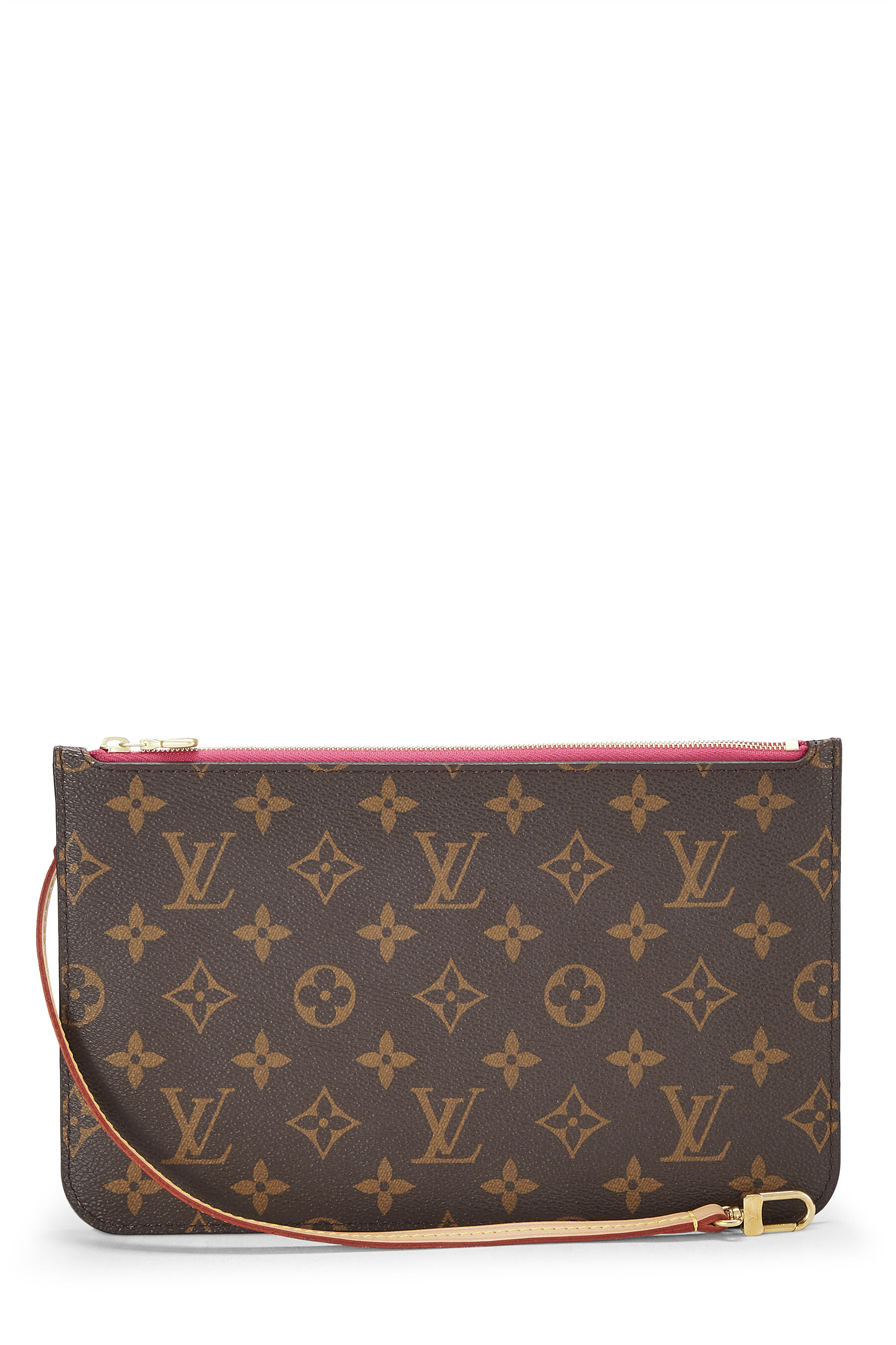 Women's Louis Vuitton Monogram Canvas Neverfull Pouch in Pink MM