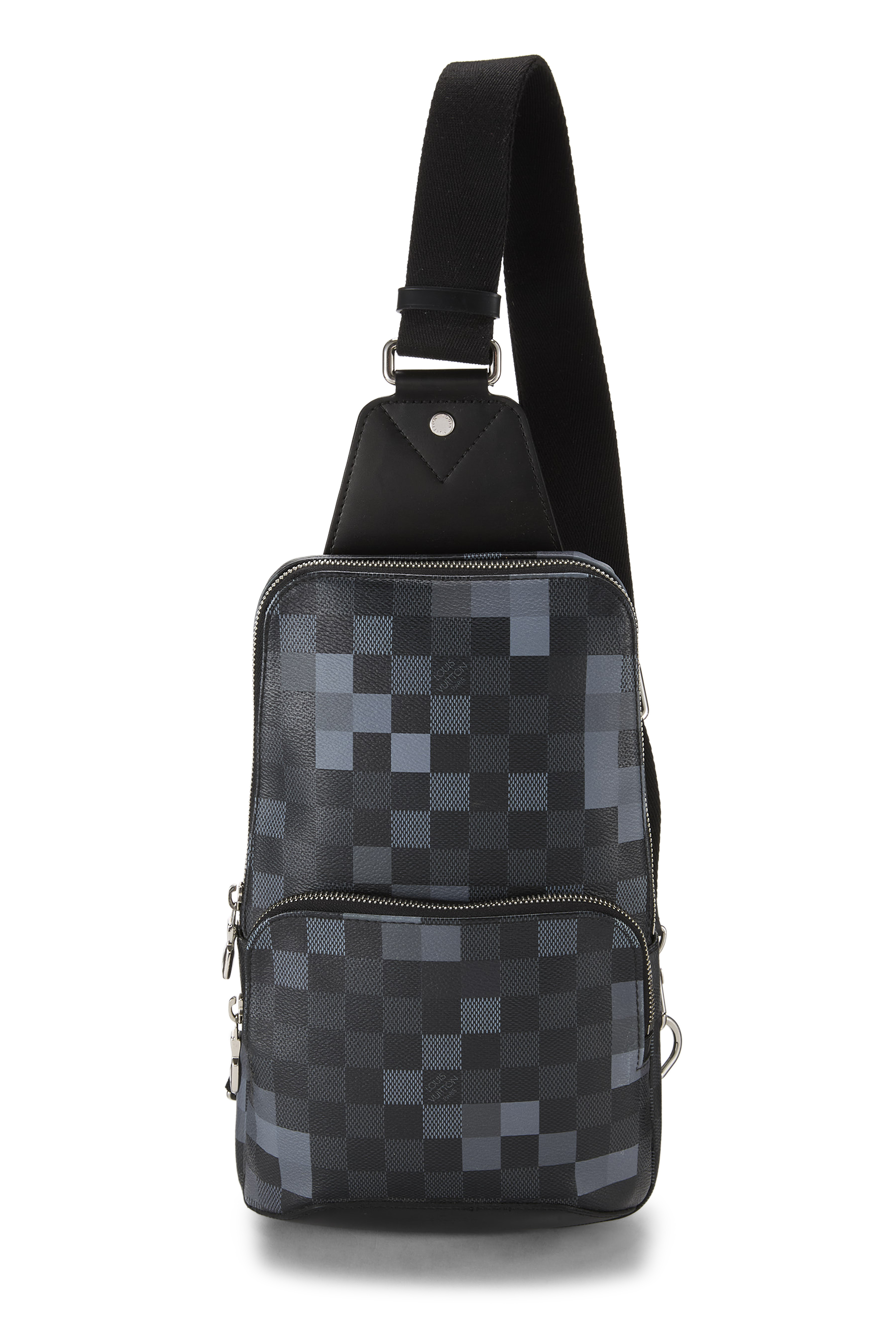 Black Damier Graphite Pixel Avenue Sling