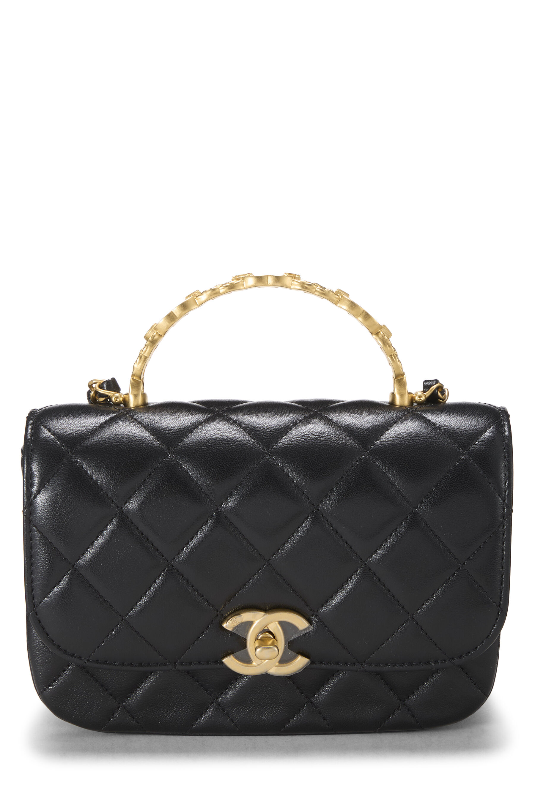 SMALL 20 LADY BAG IN BLACK MACROCANNAGE LAMBSKIN WITH GOLD HARDWARE main image 1