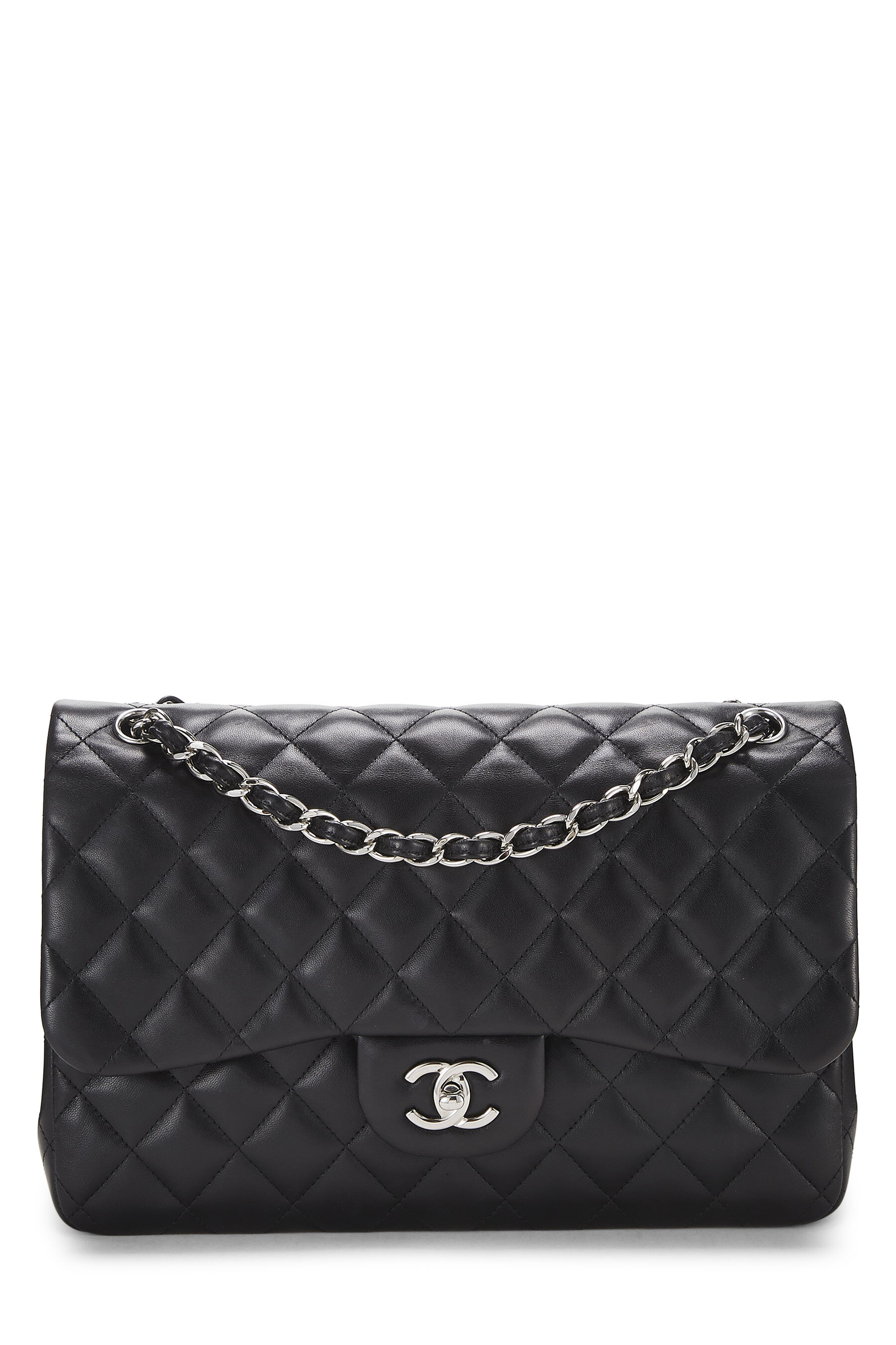 Authentic Chanel Classic Black Single Flap Caviar Leather Maxi Chain S –  Paris Station Shop