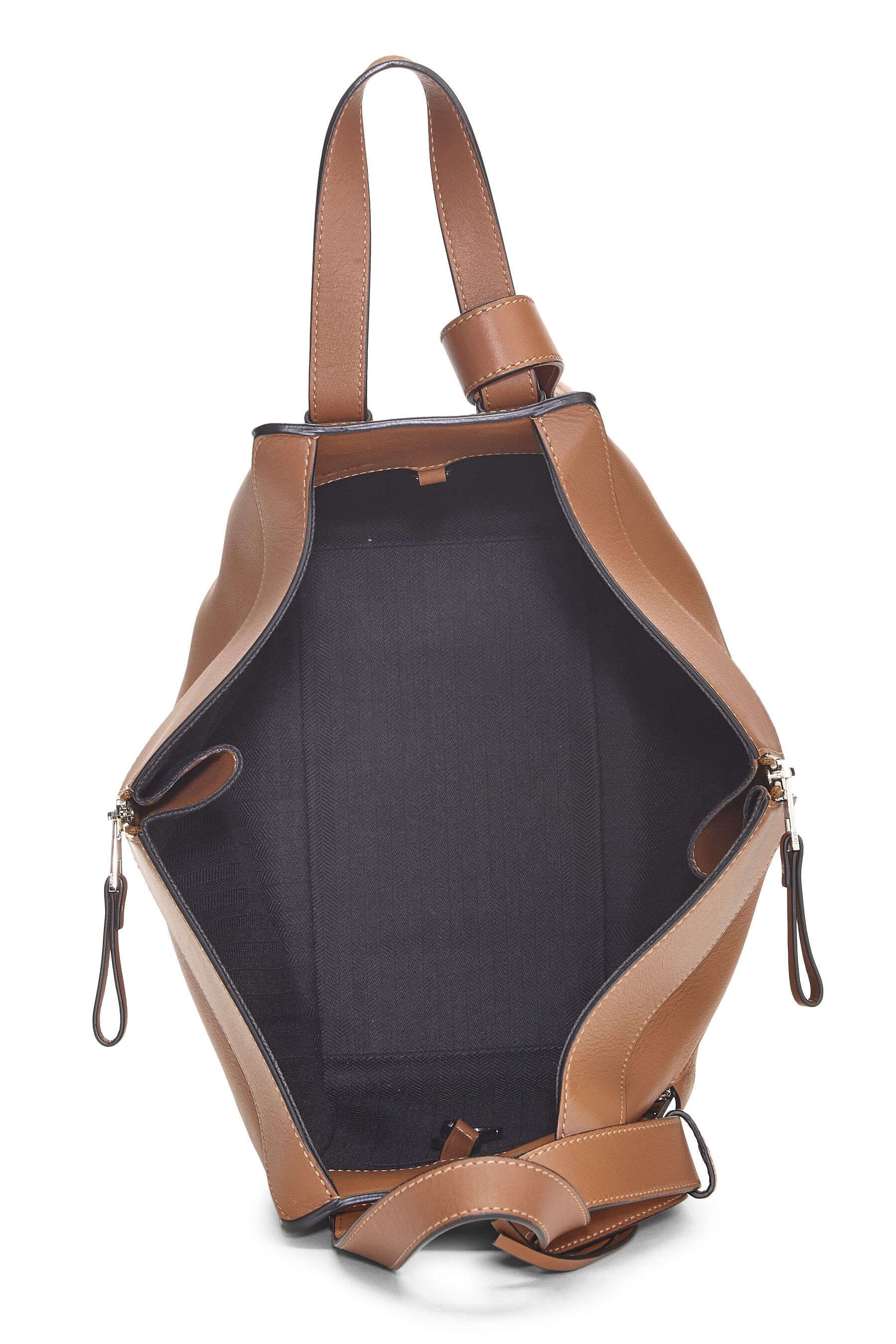 Pre-Owned Brown Calfskin Hammock Bag Small QWBCFM3P0H011
