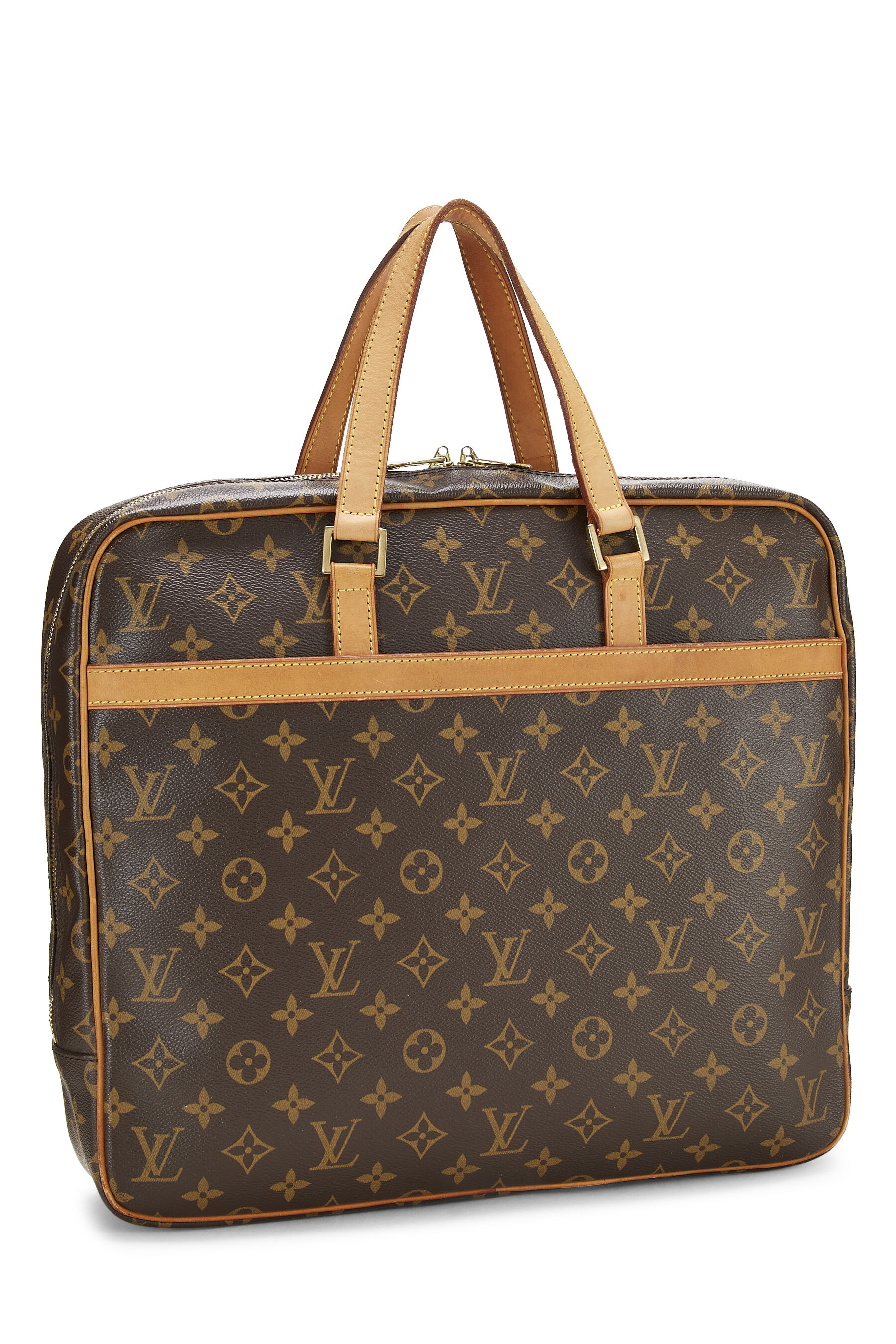 LOUIS VUITTON Coated Canvas and Vachetta Leather Porte Documents