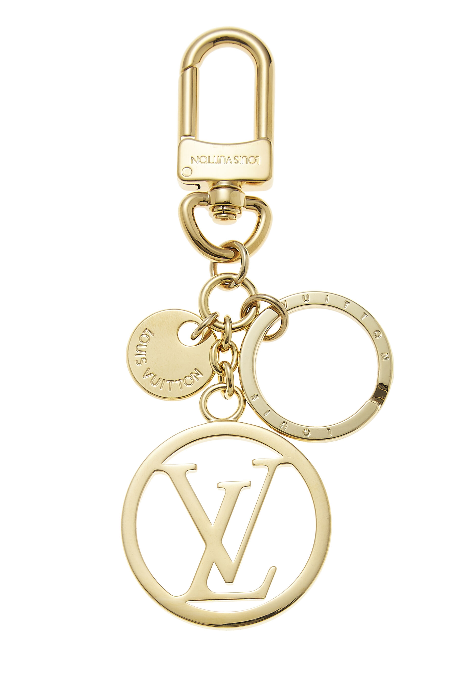 Louis-Vuitton-Bag-Charm-LV-Circle-Key-Chain-Key-Charm-Gold-M68000