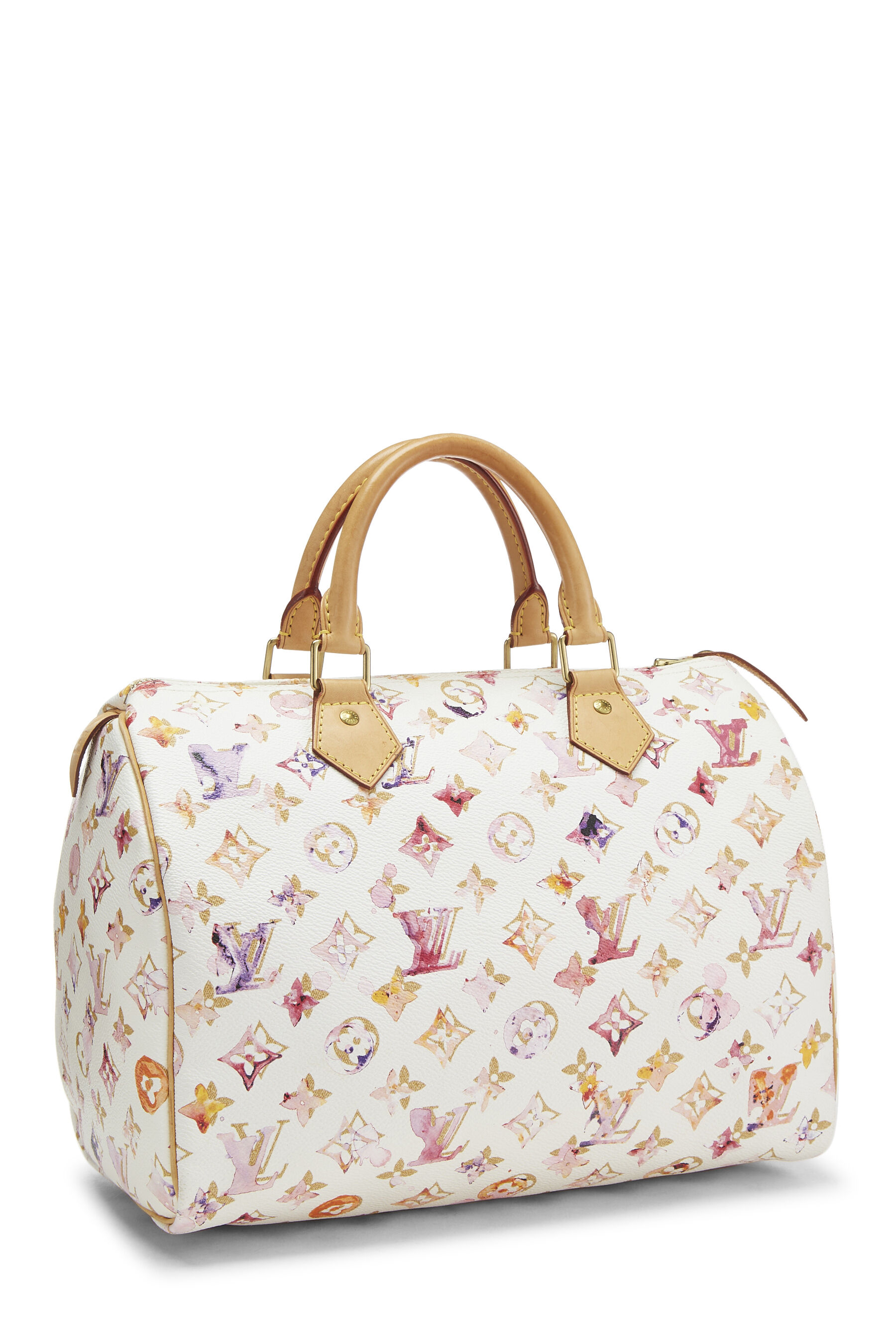 LOT:301  LOUIS VUITTON - a limited edition Richard Prince Watercolour  Bonbon runway handbag.