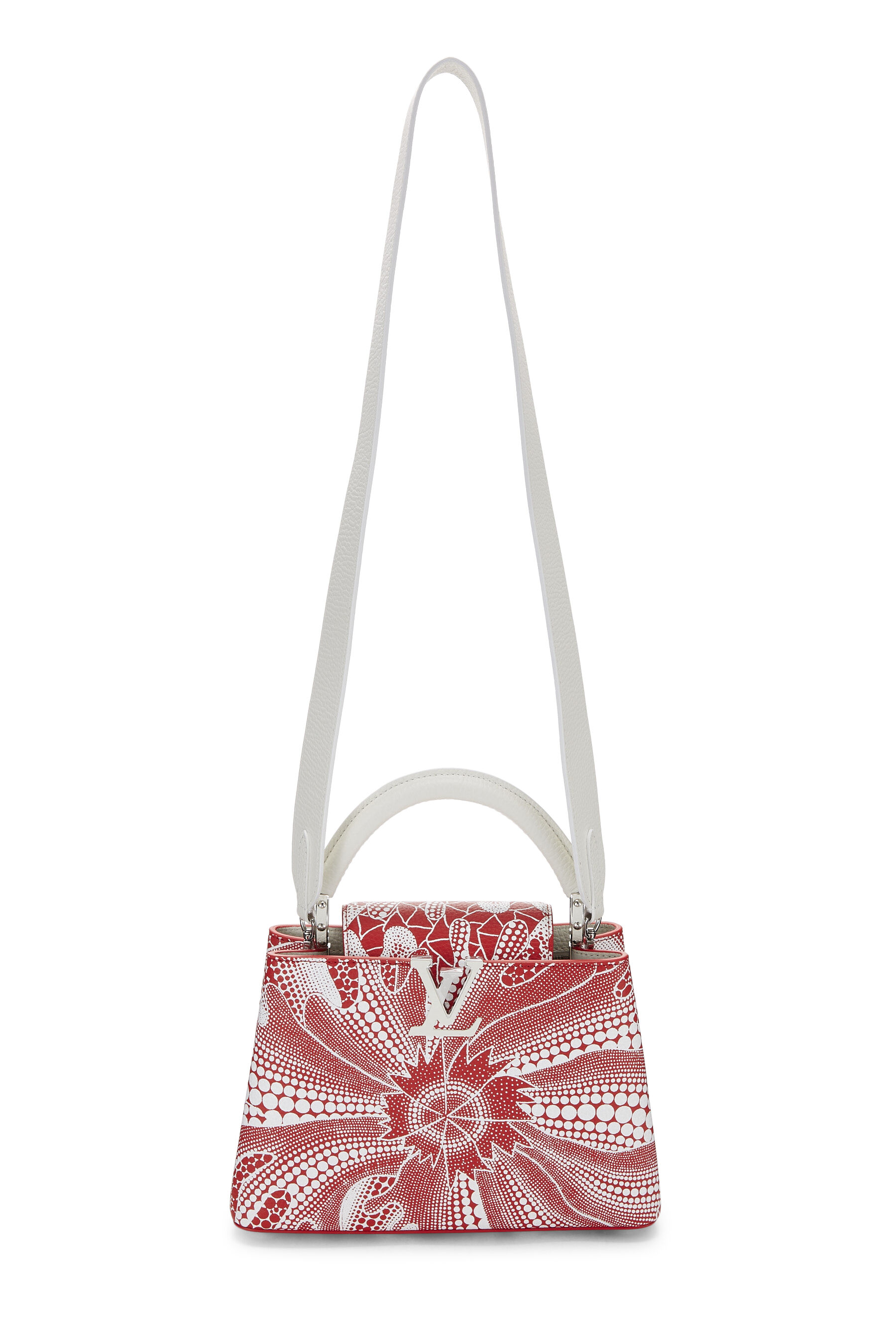 Louis Vuitton white x Yayoi Kusama Infinity Dots Capucines BB Top-Handle  Bag