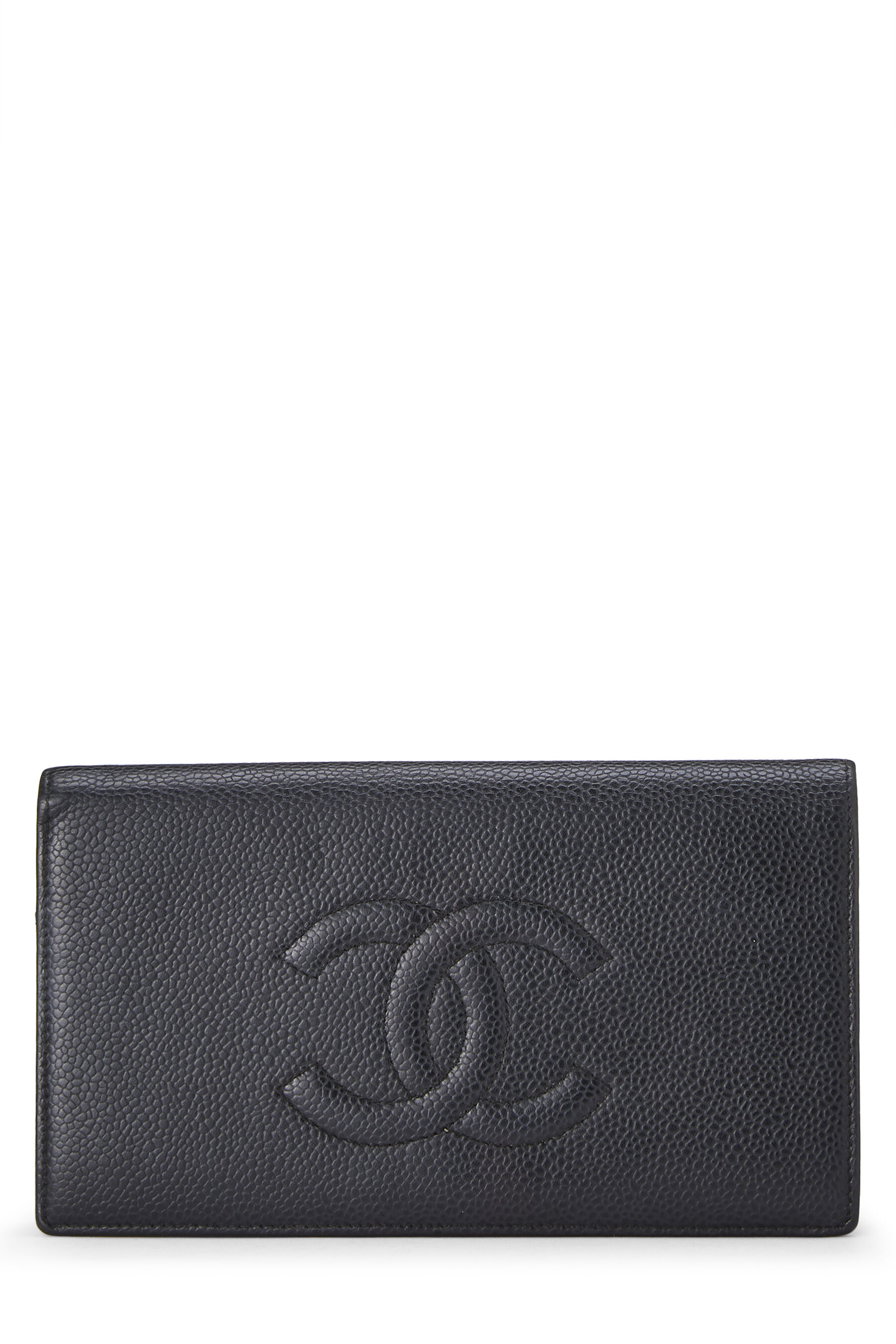 Chanel - Black Caviar 'CC' Timeless Long Wallet
