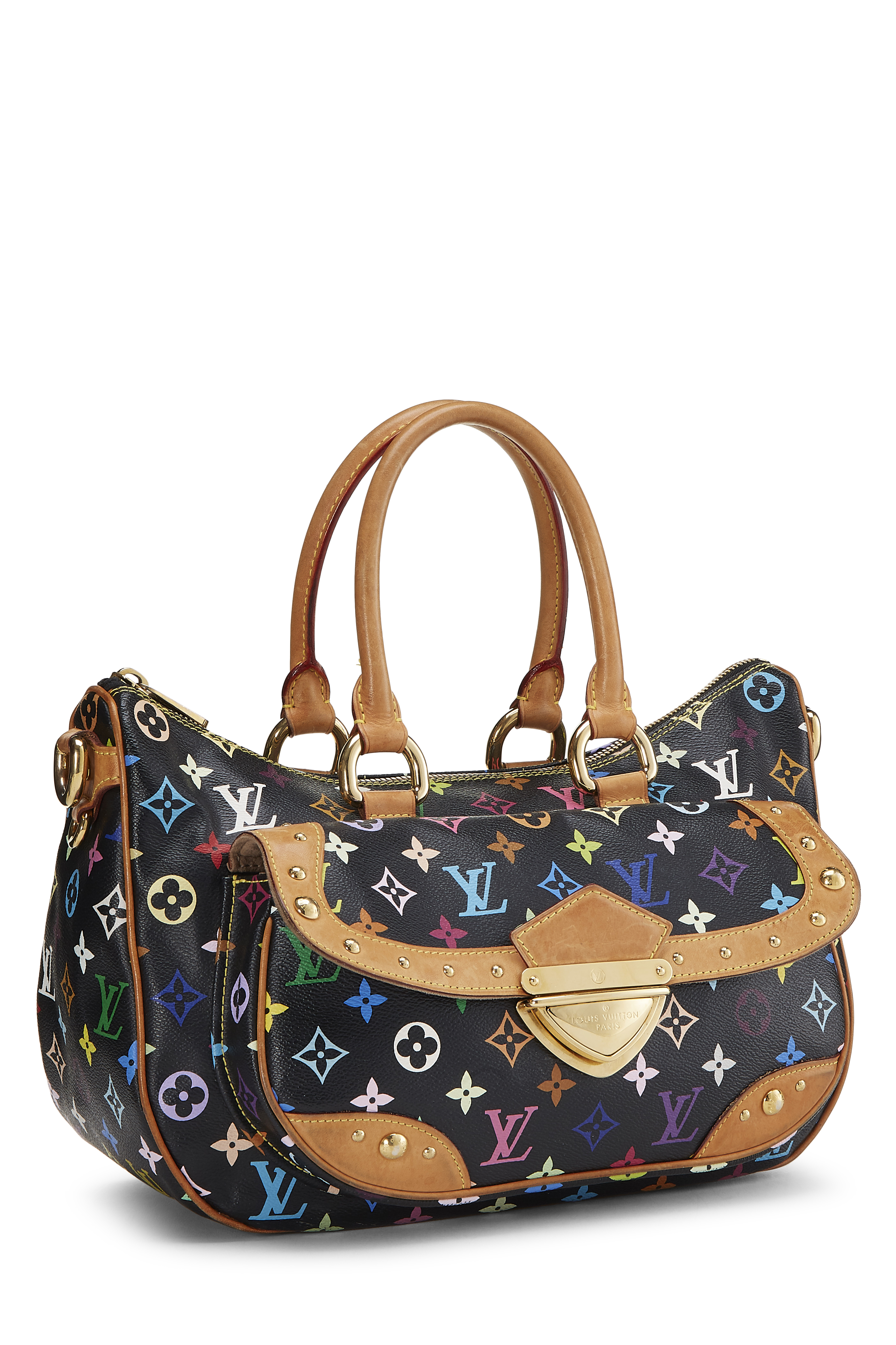 Louis Vuitton Black Monogram Multicolore Coated Canvas And Green