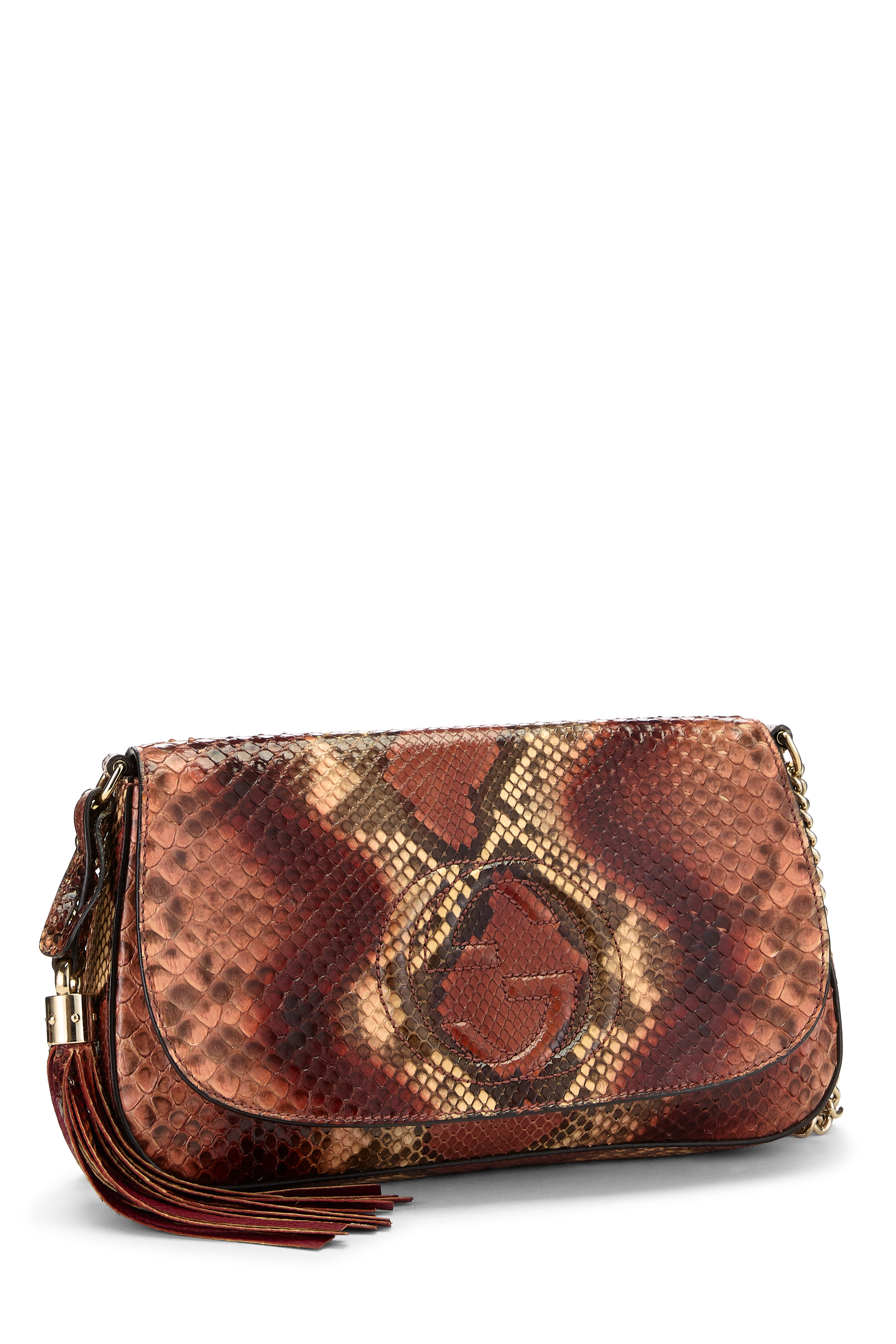Multicolor Python Soho Chain Flap Crossbody