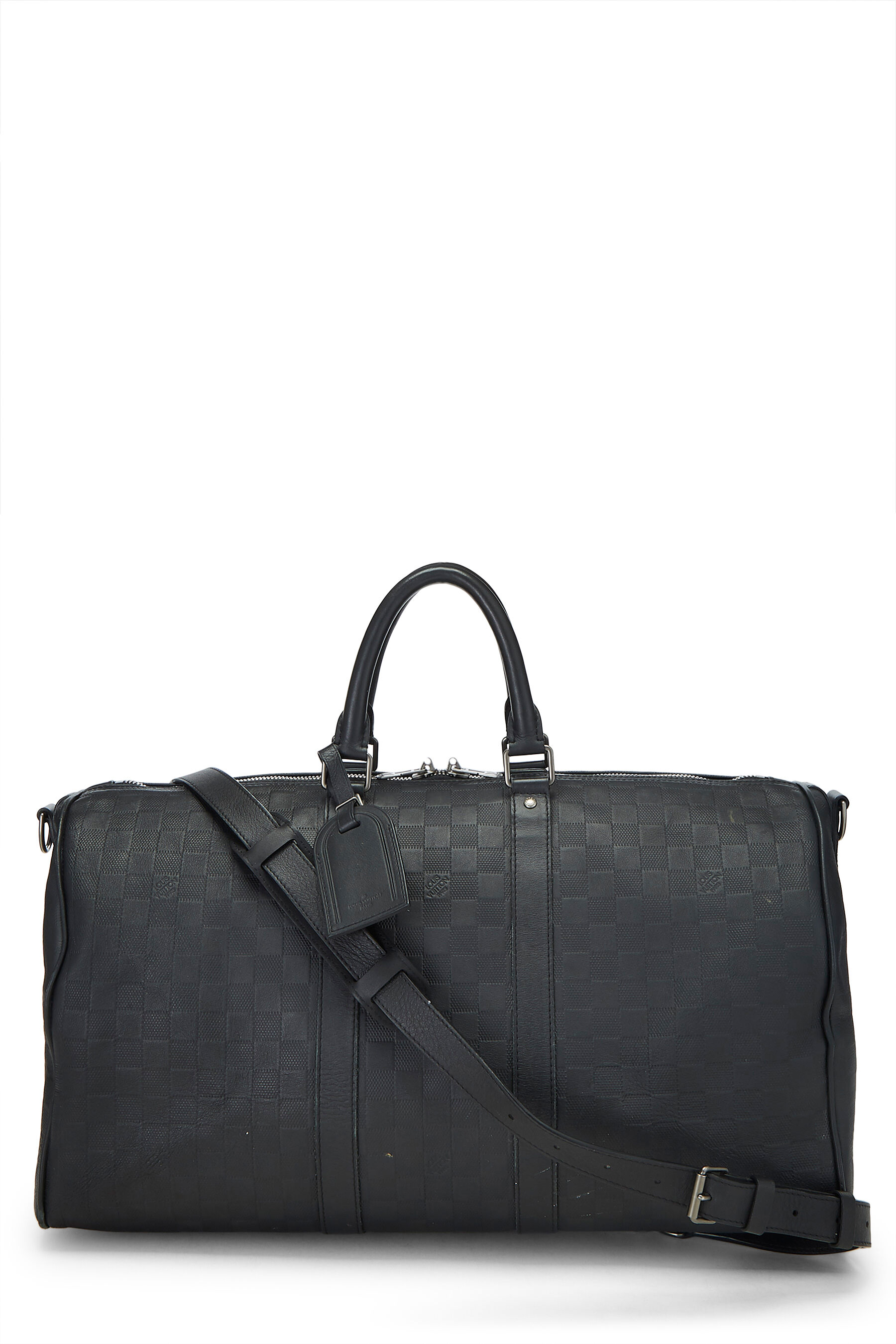Pre-owned Louis Vuitton Black Damier Infini Keepall Bandouliere 45 |  ModeSens