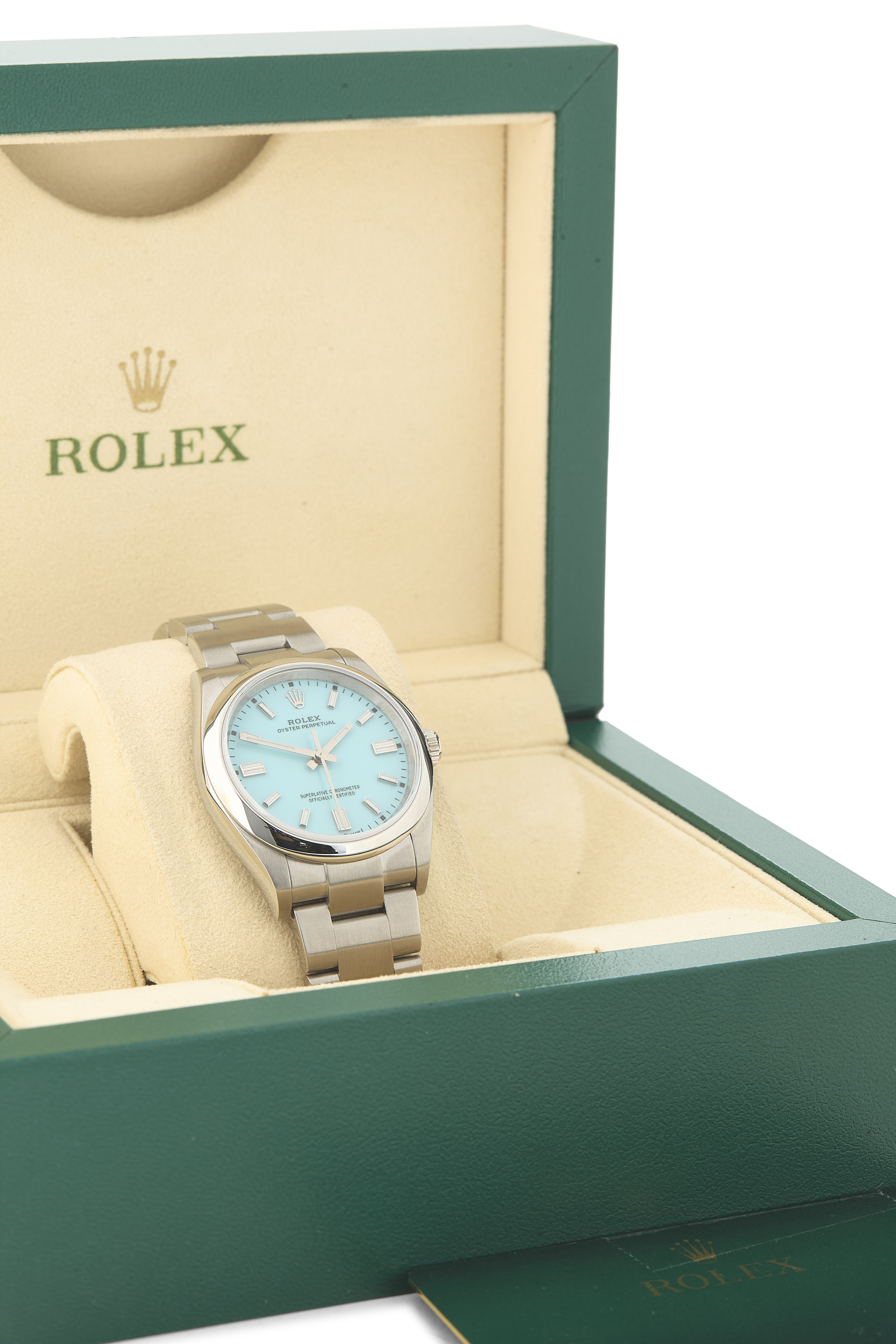 Pre-Owned Tiffany Turquoise Dial Oyster Perpetual 126000 36mm