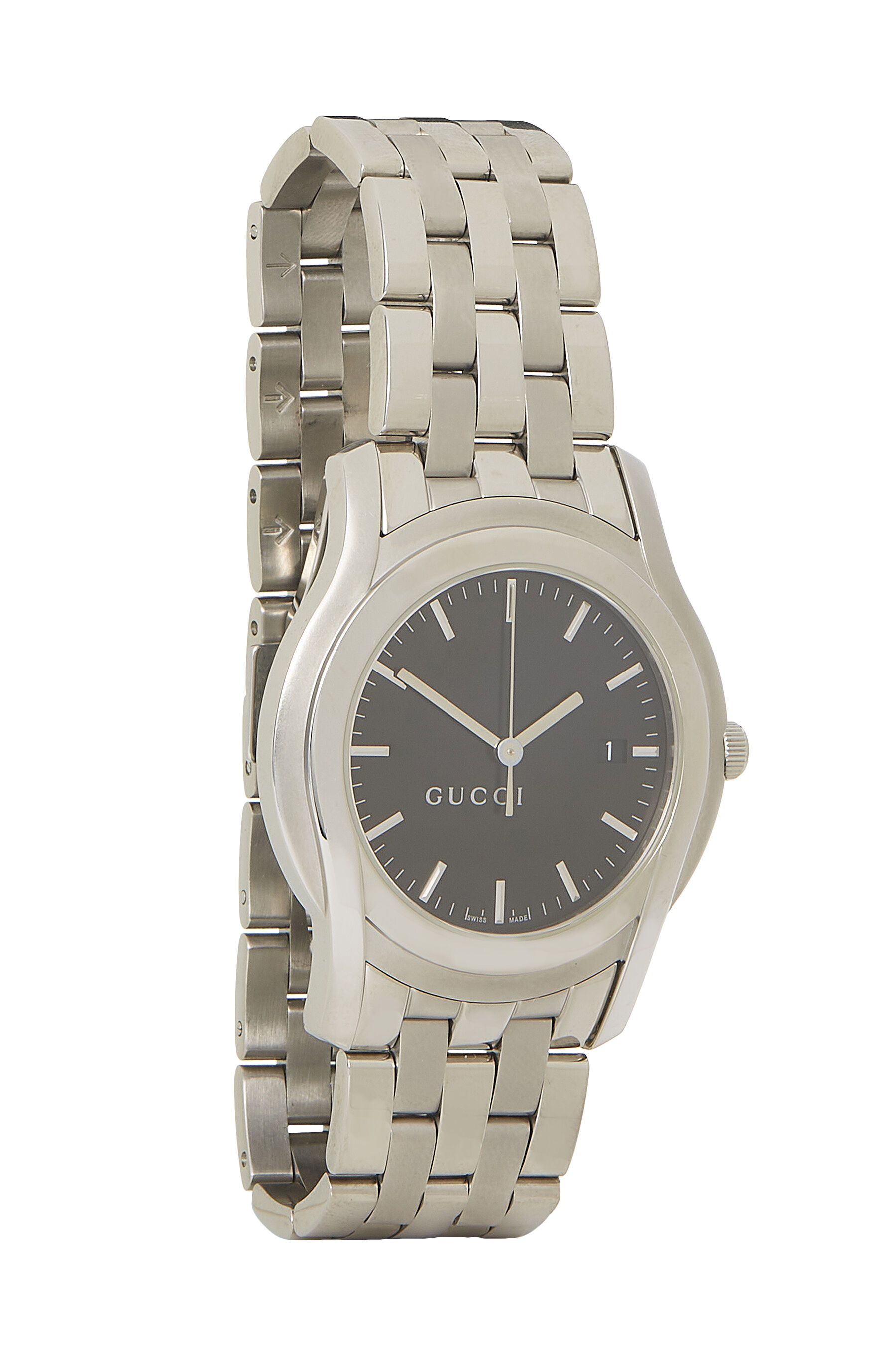 Gucci Black & Stainless Steel 5500 Automatic Watch XL