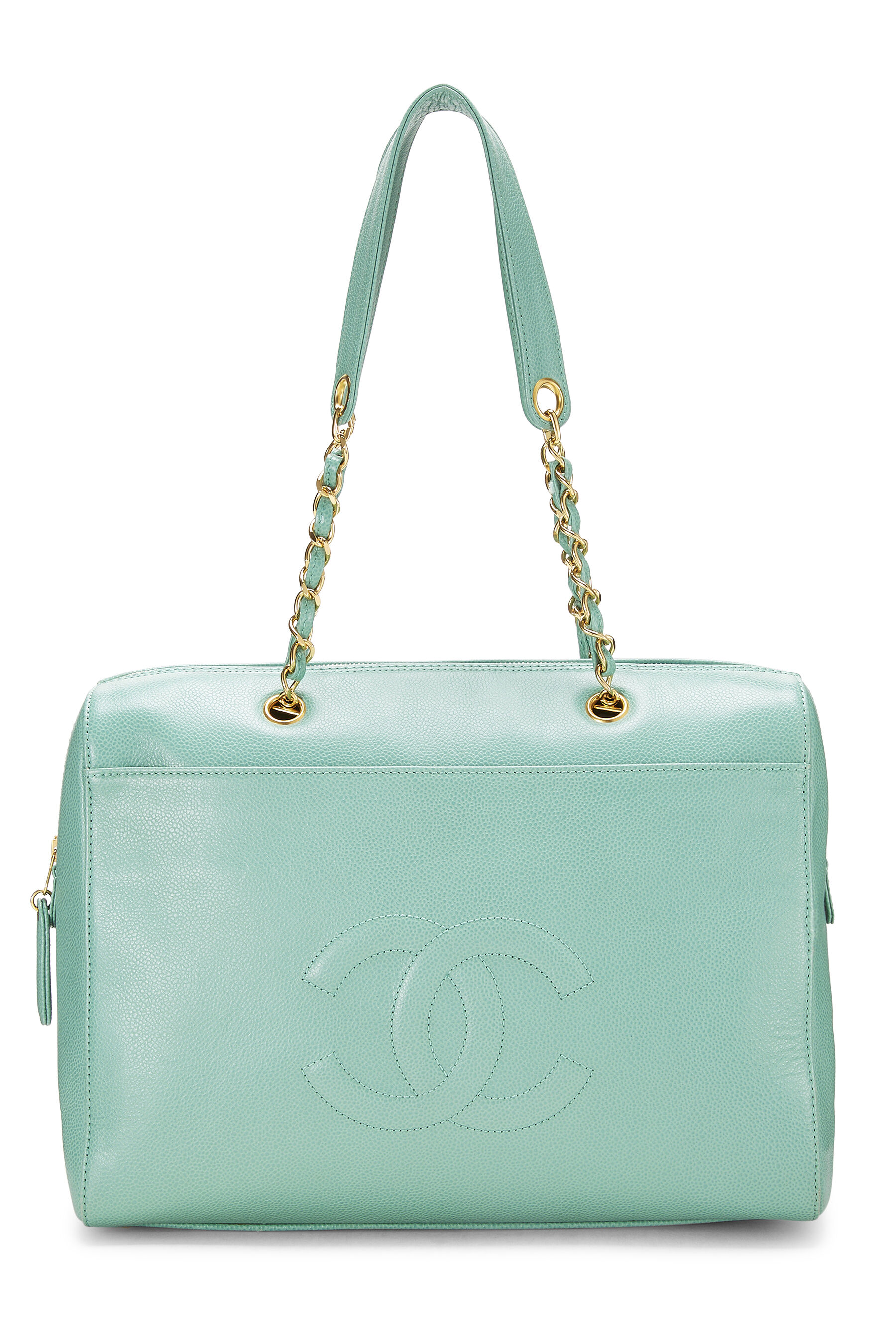Chanel Grained Calfskin Large Chain Shoulder Bag W Flap SV Classic L06