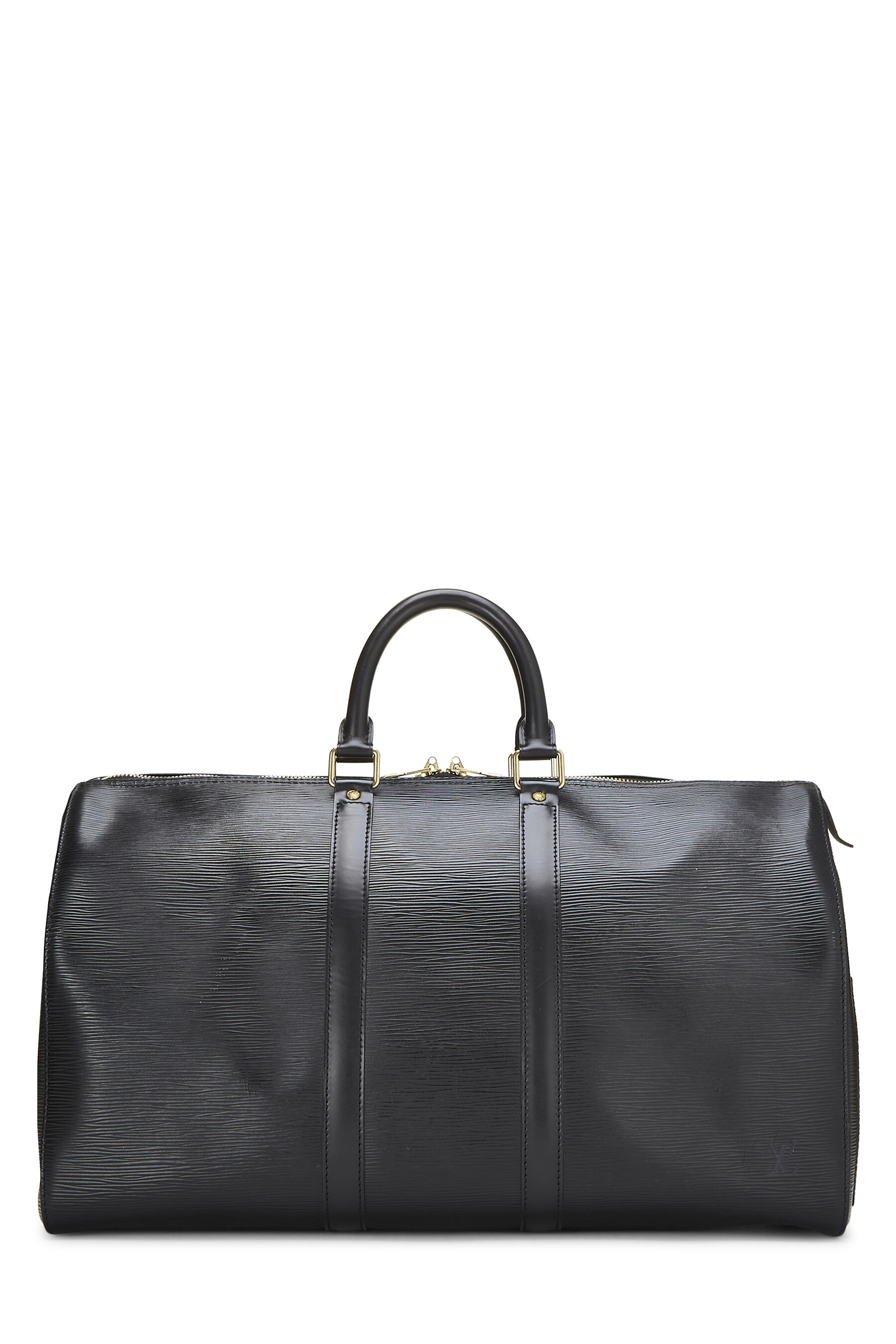 Louis Vuitton Keepall 50 Travel Bag in Black EPI Leather