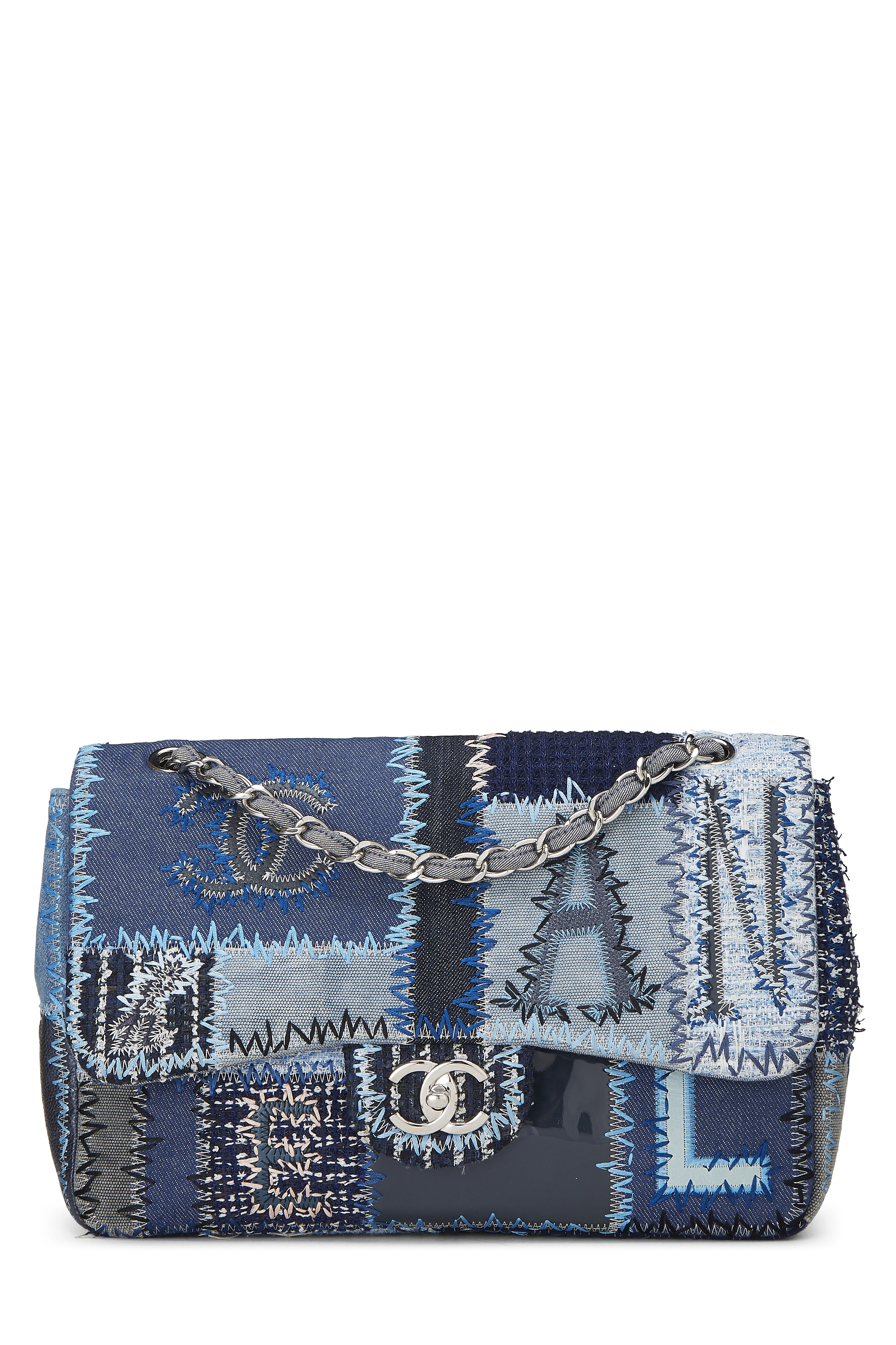 Pre-owned Chanel Blue Denim Patchwork 