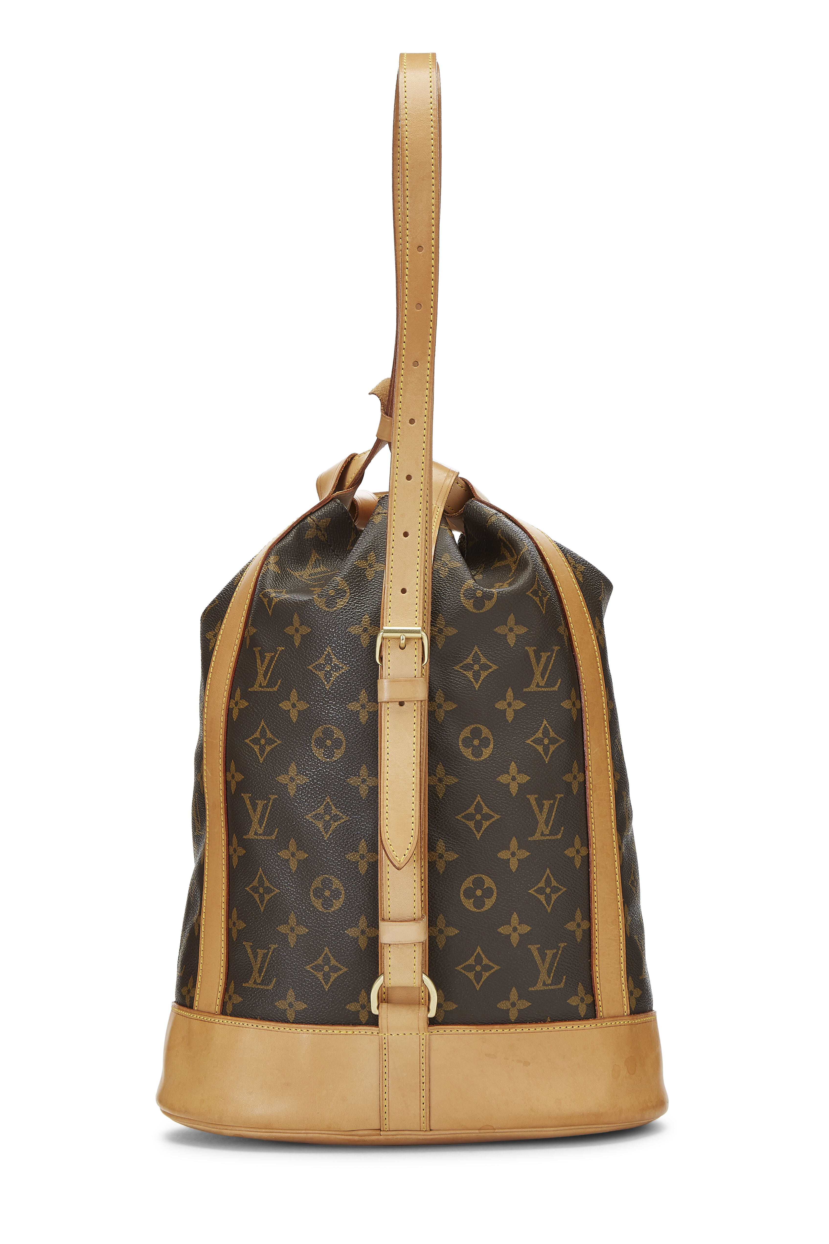 Louis Vuitton Randonnée PM Monogram Coated Canvas Bucket Style Backpack Louis Vuitton Authentic Randonnee PM Monogram Hobo Backpack  main image 3