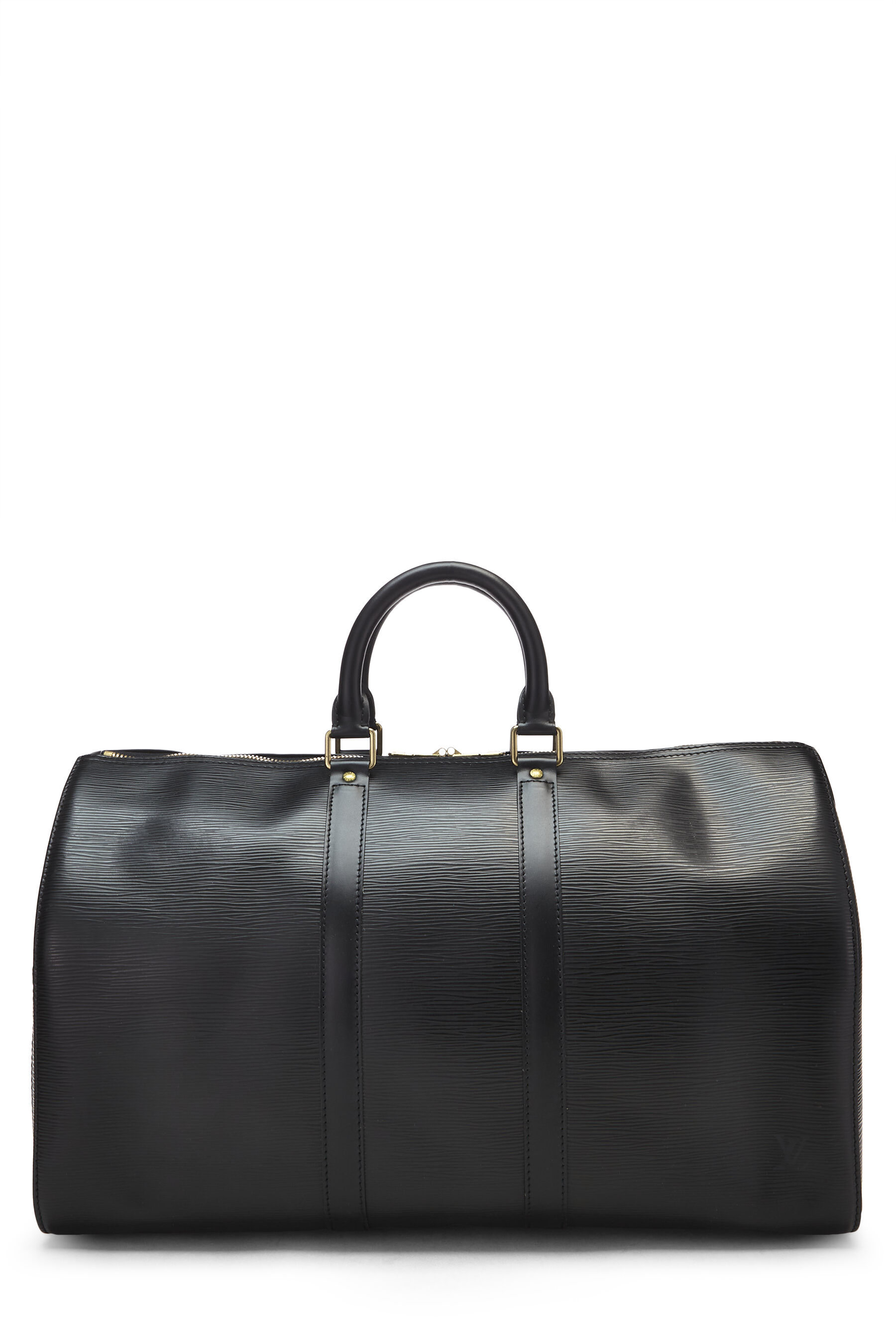 Louis Vuitton Black Epi Keepall 50 Travel Boston Bag Louis Vuitton