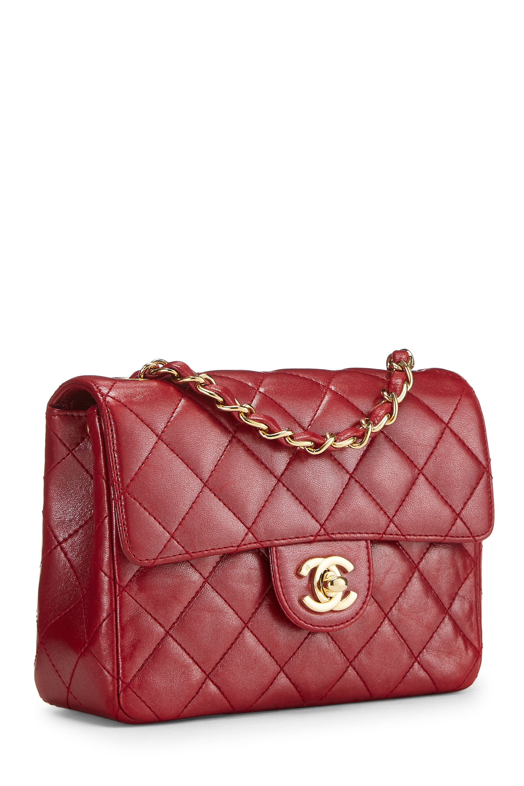 Chanel Red Quilted Lambskin Half Flap Mini Q6B0271IR9059