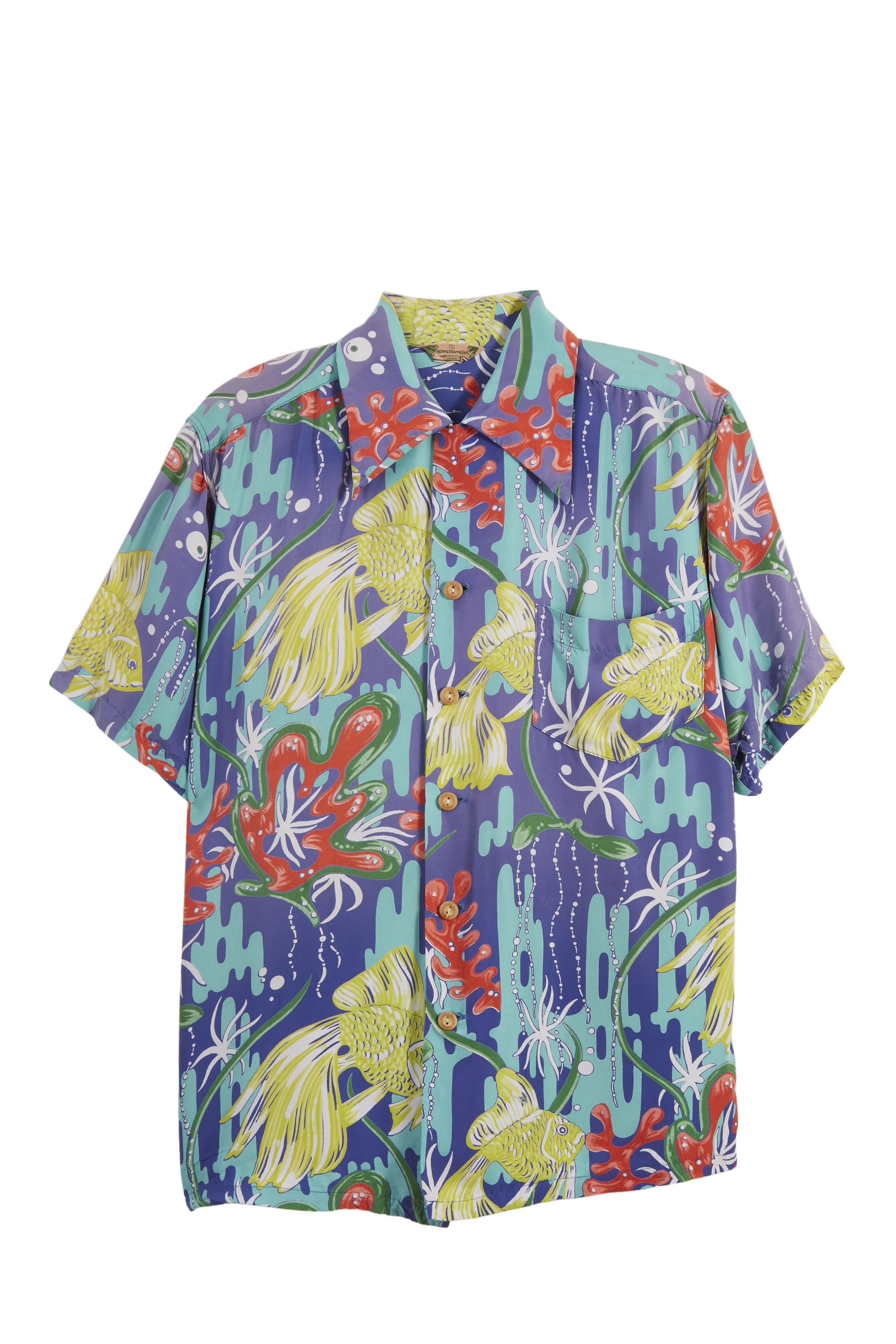 Floral & Fish Kamehameha Hawaiian Shirt