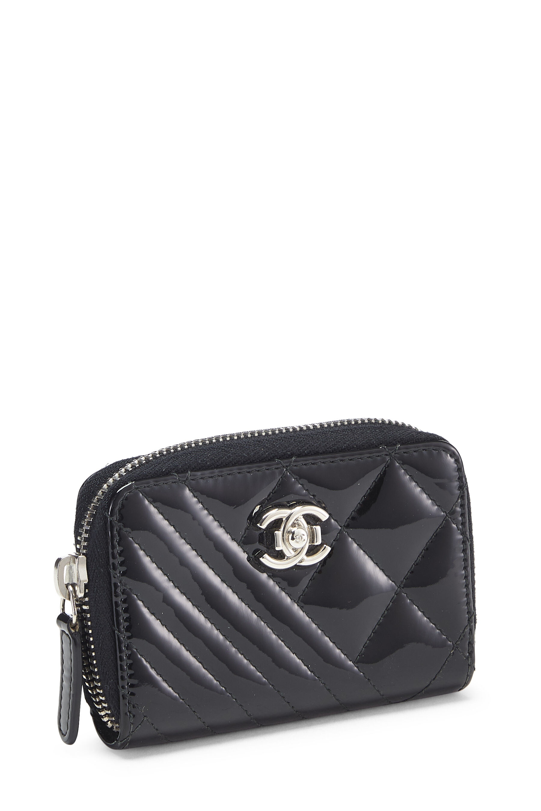 Chanel Black Patent Leather Coin Purse Q6A04O27KB001