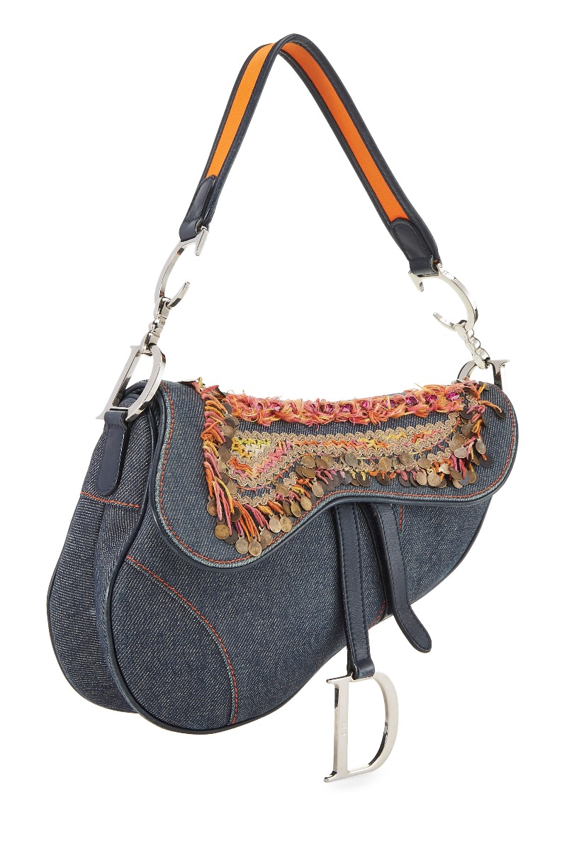 denim saddle bag dior