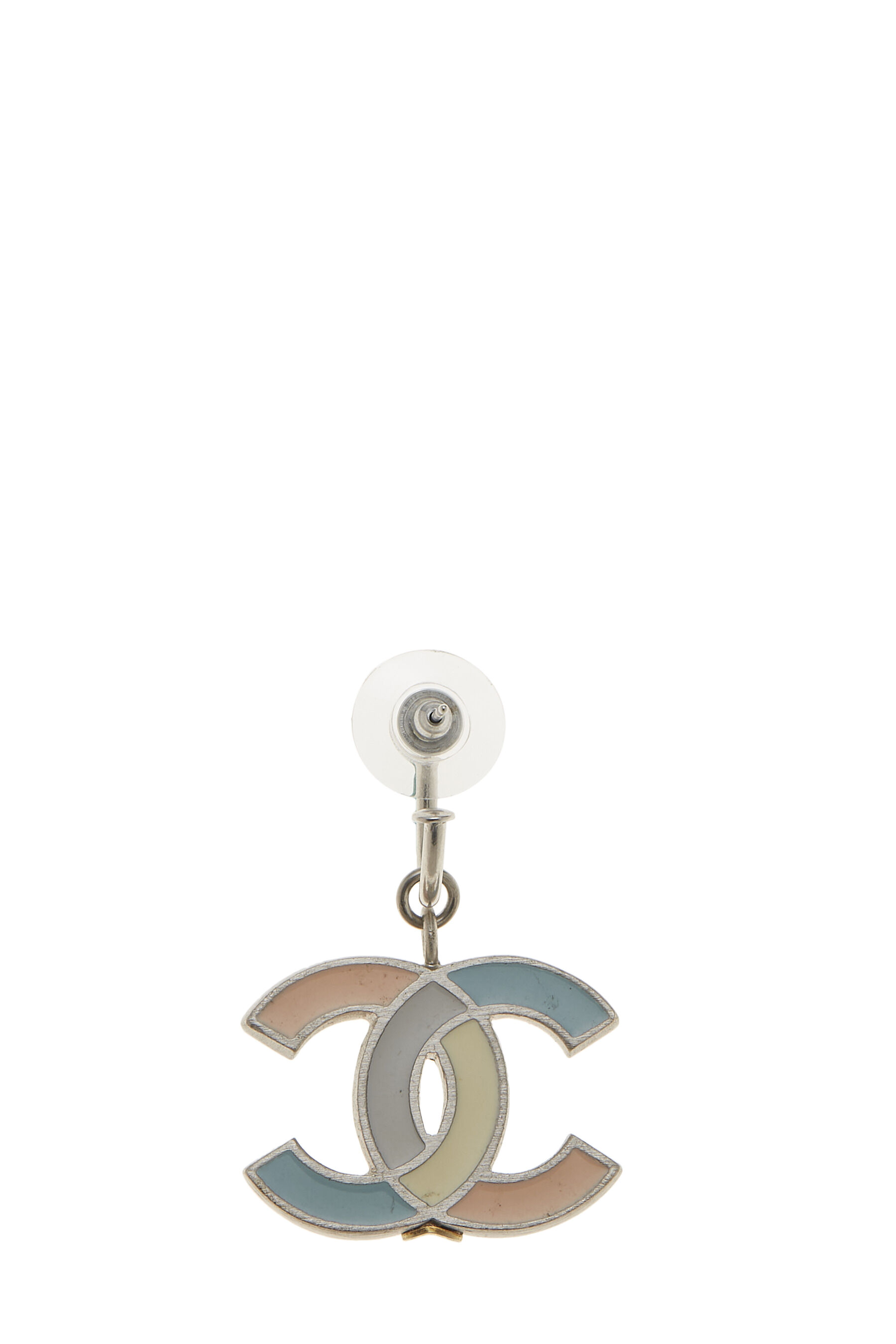 Chanel Gold & Multicolor Enamel 'CC' Flower Earrings Q6J26C17MB001