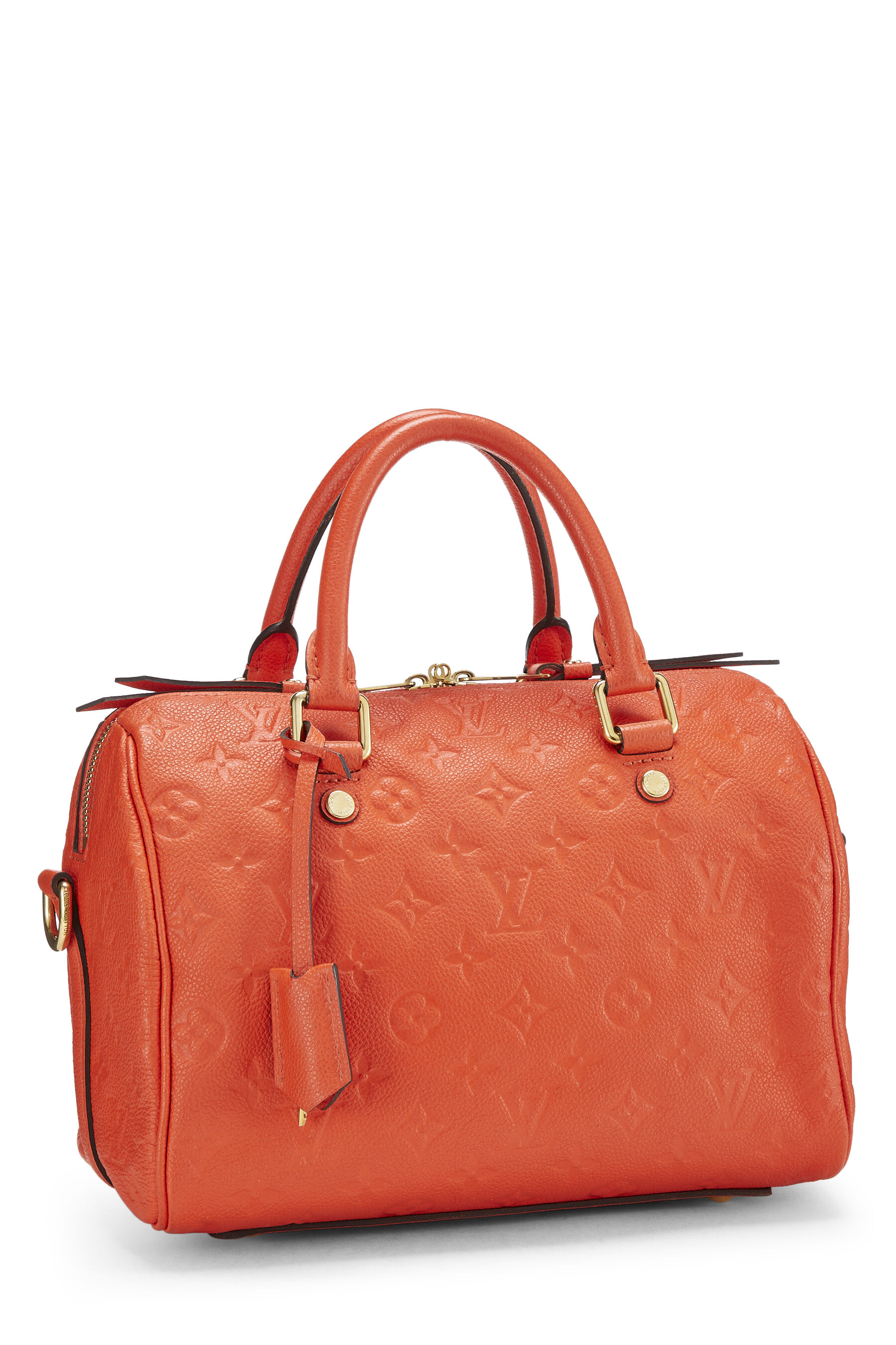 Louis Vuitton Orange Monogram Empreinte Speedy Bandouliere 25  