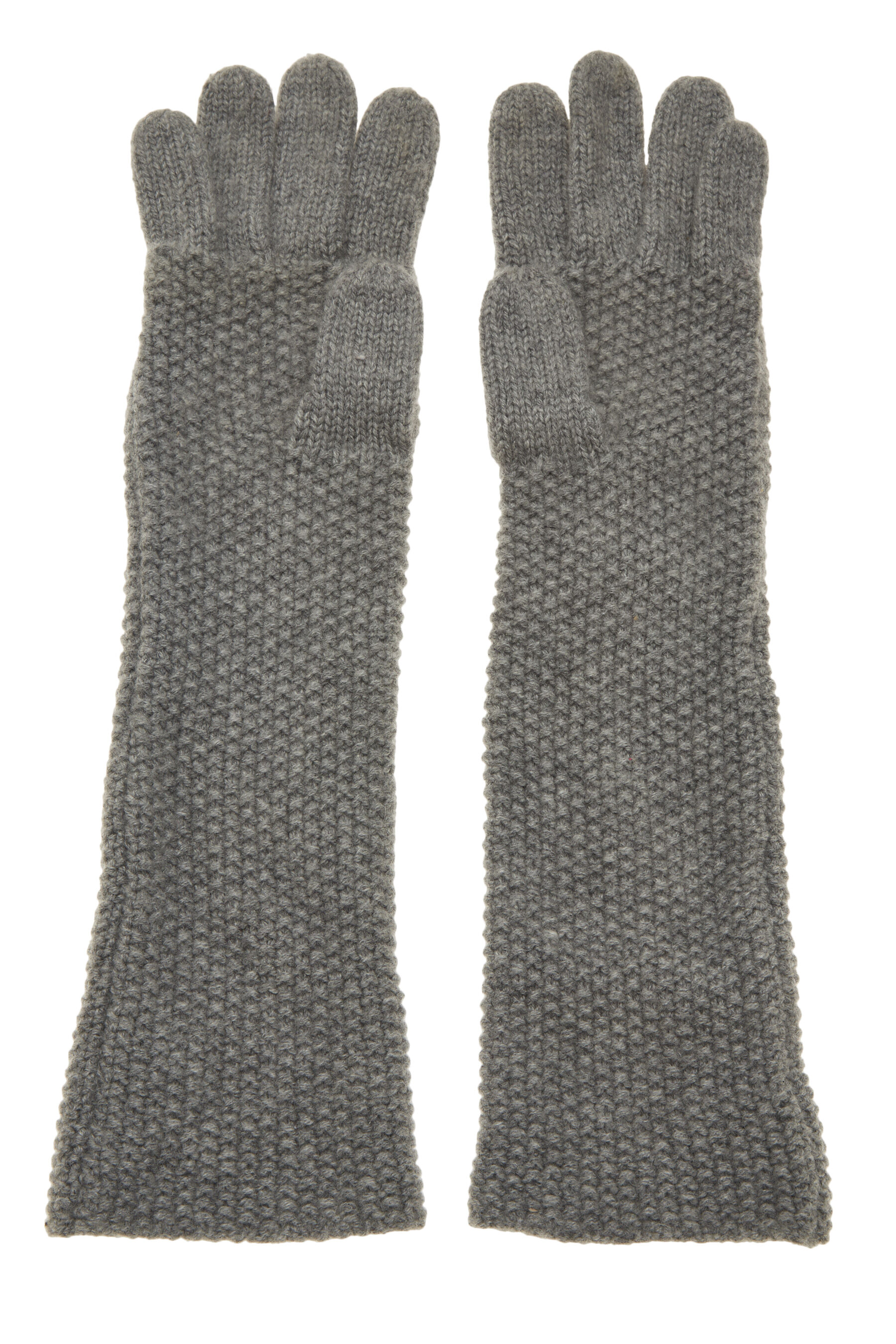 Chanel - Grey Cashmere 'CC' Gloves
