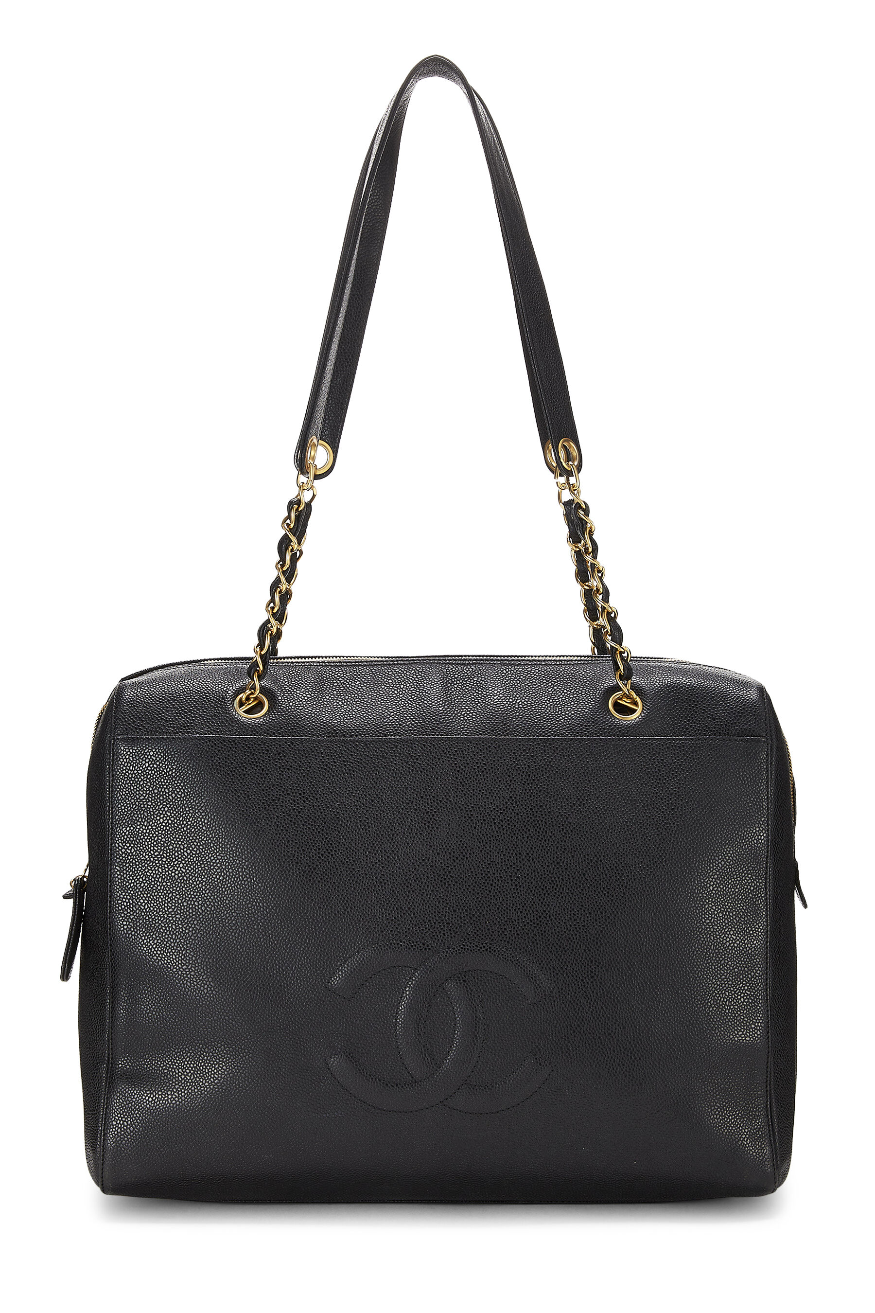 Chanel Black Leather Jumbo Extra Large Tote Bag - ShopStyle