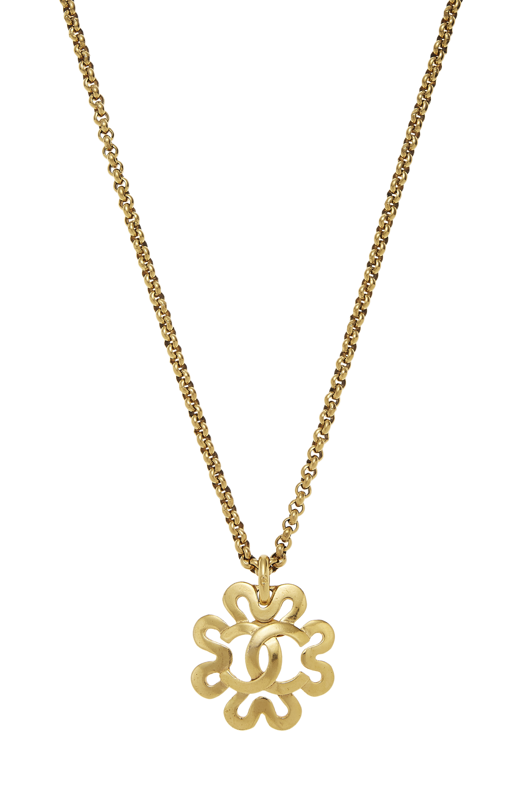 Chanel Gold 'CC' Border Necklace 