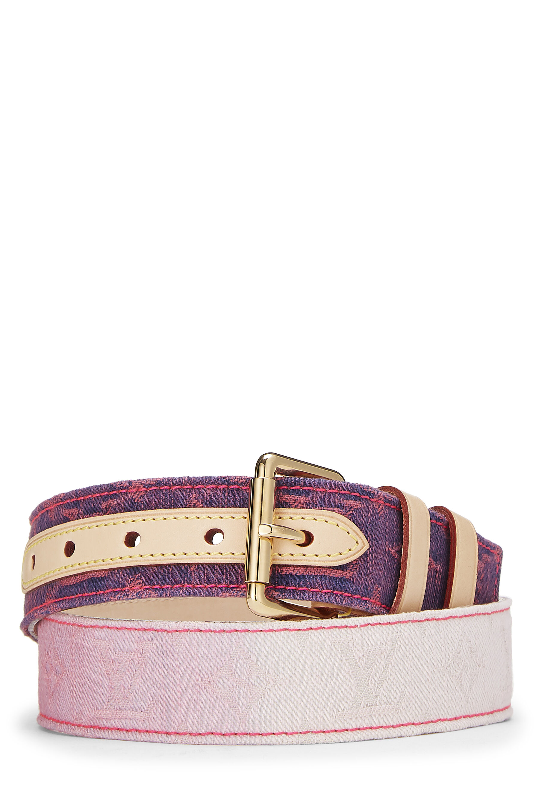 Pre-owned Louis Vuitton Belt In Pink