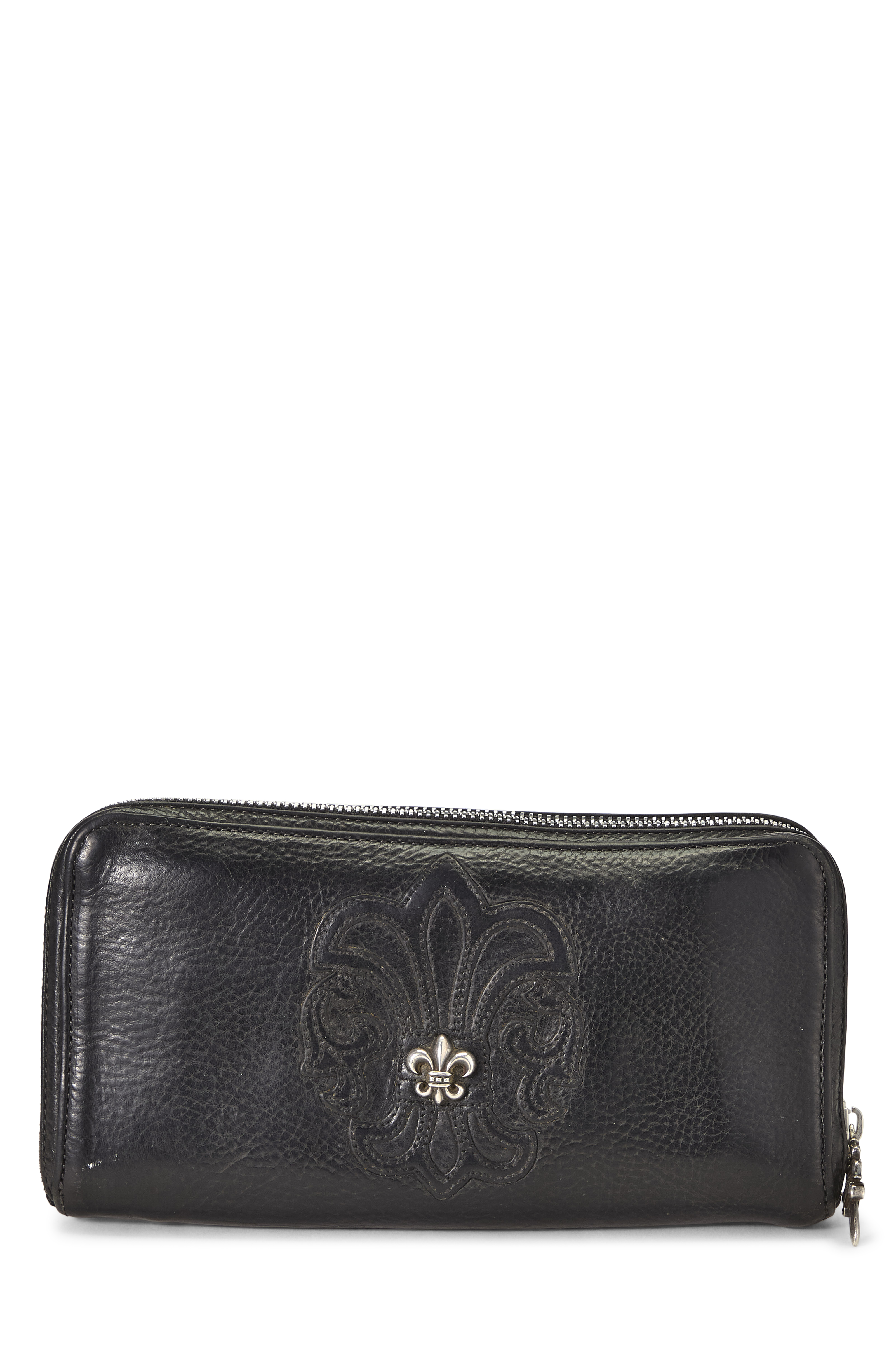 Pre-Owned Black Leather BS Fleur Zip Around Wallet QZA8JA1LKB000