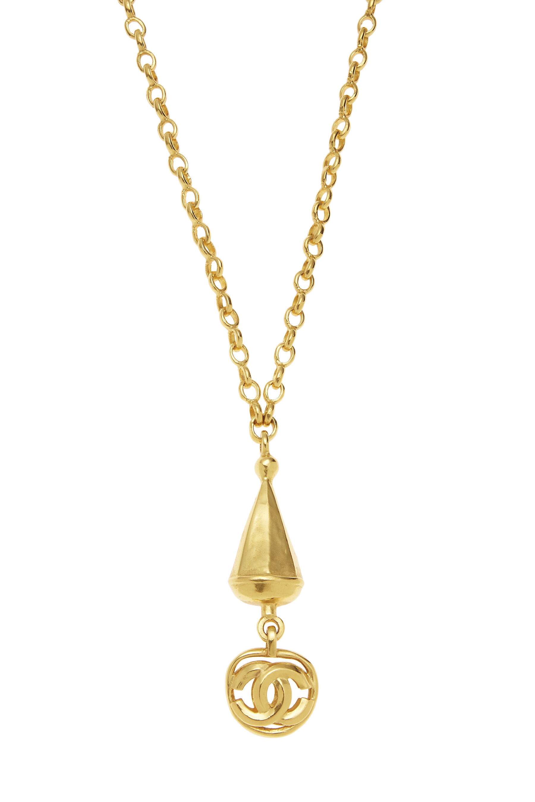 Chanel Gold 'CC' Necklace Large Q6J0ZJ17DB052