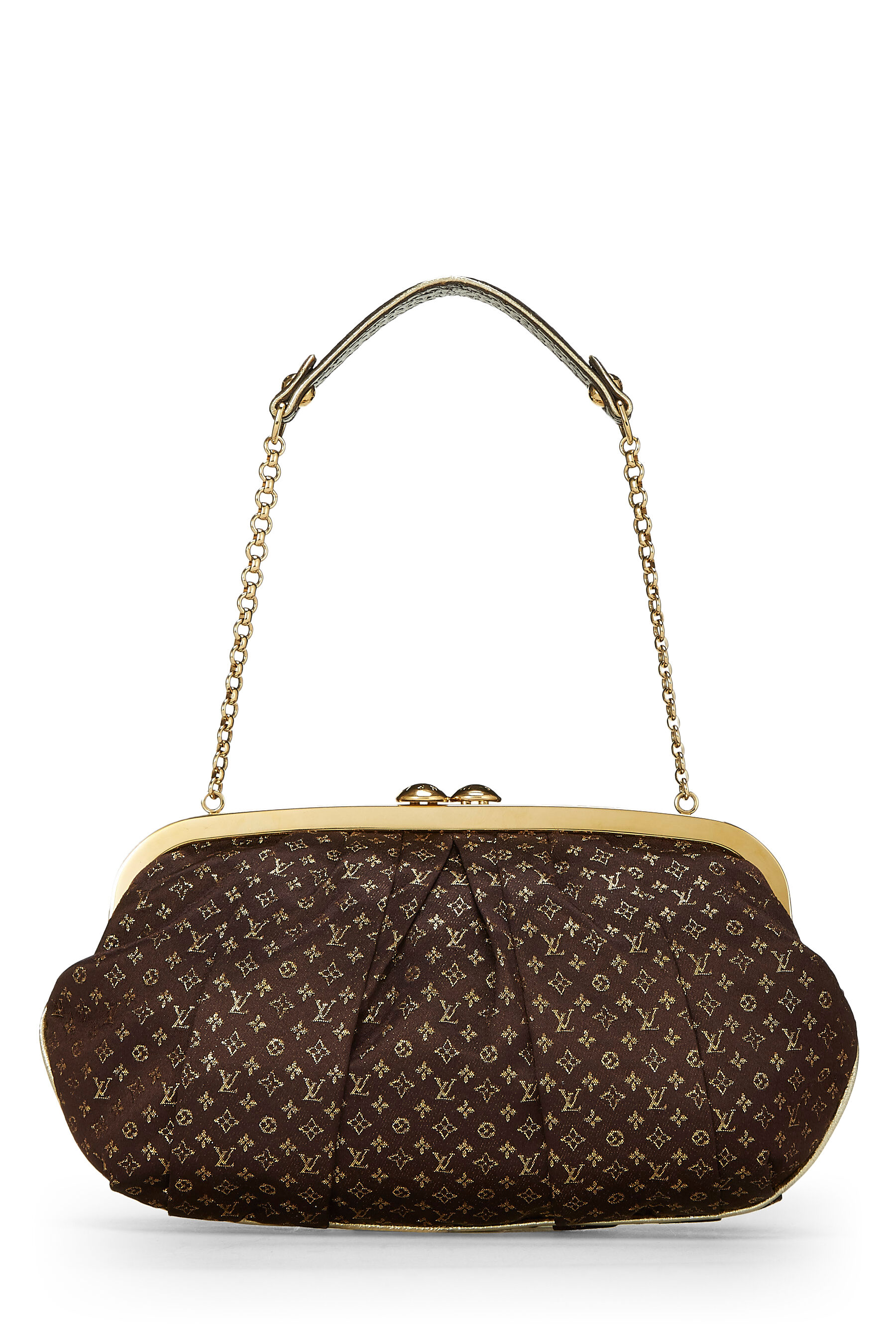 Louis Vuitton Limited Edition Brown Monogram Satin Aumoniere  
