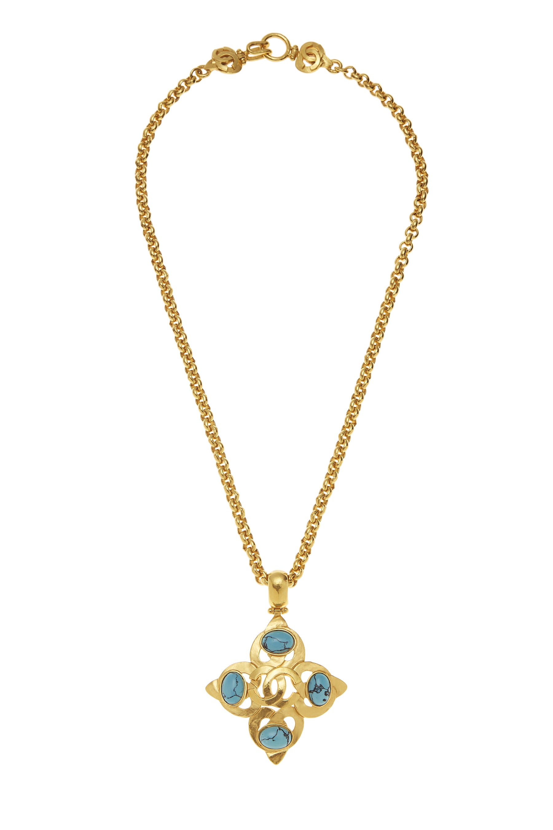 CHANEL Goldtone Chain Necklace W. Multicolor Pill Charms c. 1988 at 1stDibs