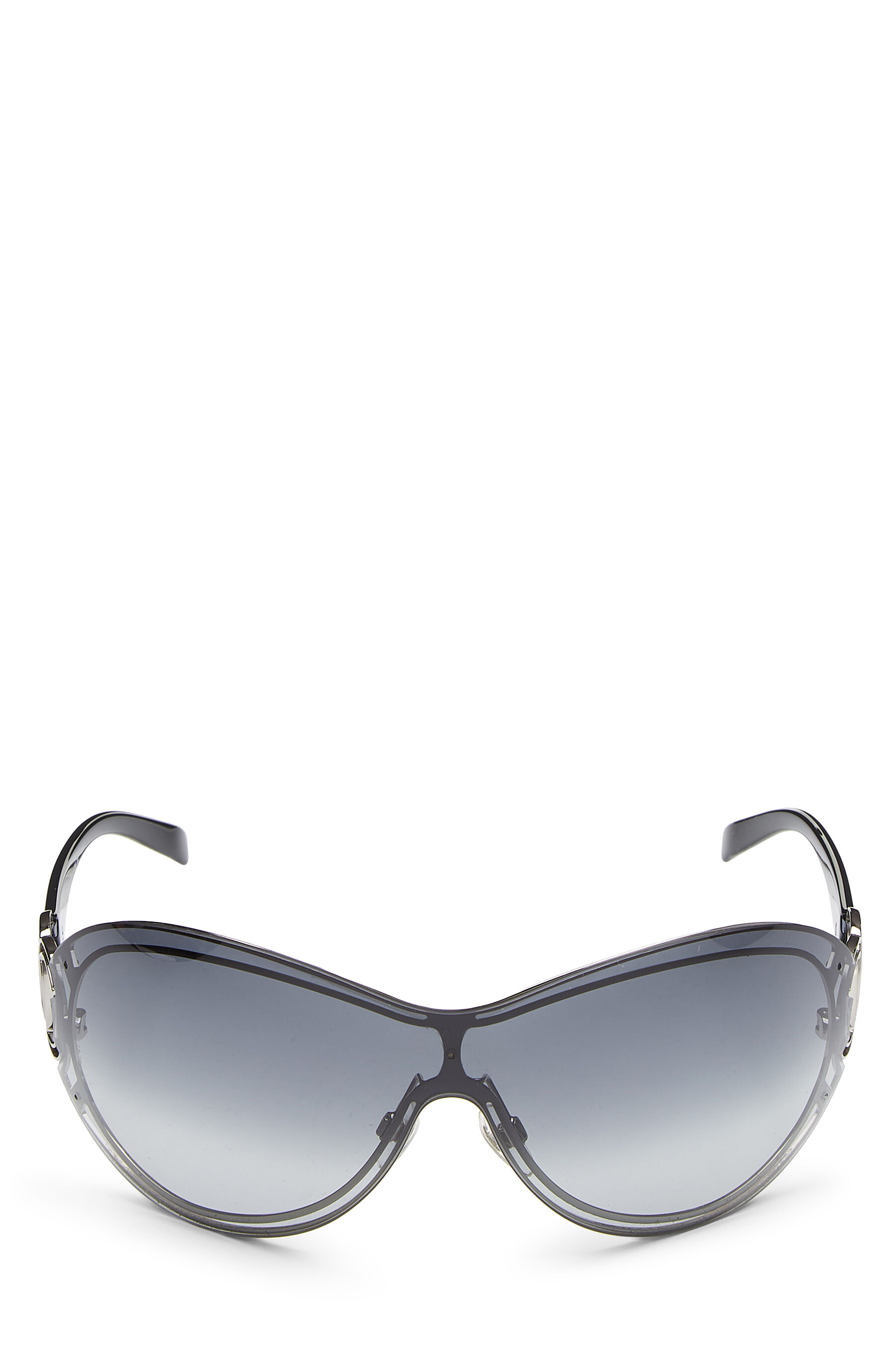 Om indstilling besked støj Chanel Black Acetate & Silver 'CC' Sunglasses Q6A4HM1RKB000 | WGACA