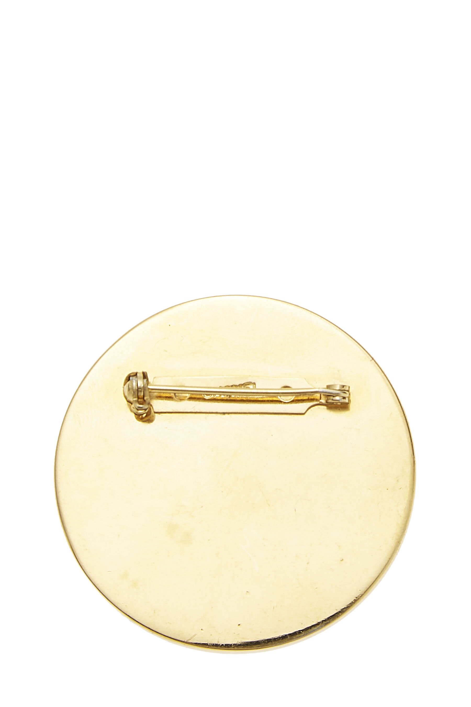 Louis Vuitton 24K Gold Plated Rue Cambon CC Logo Jumbo Brooch Pin 59ck825s