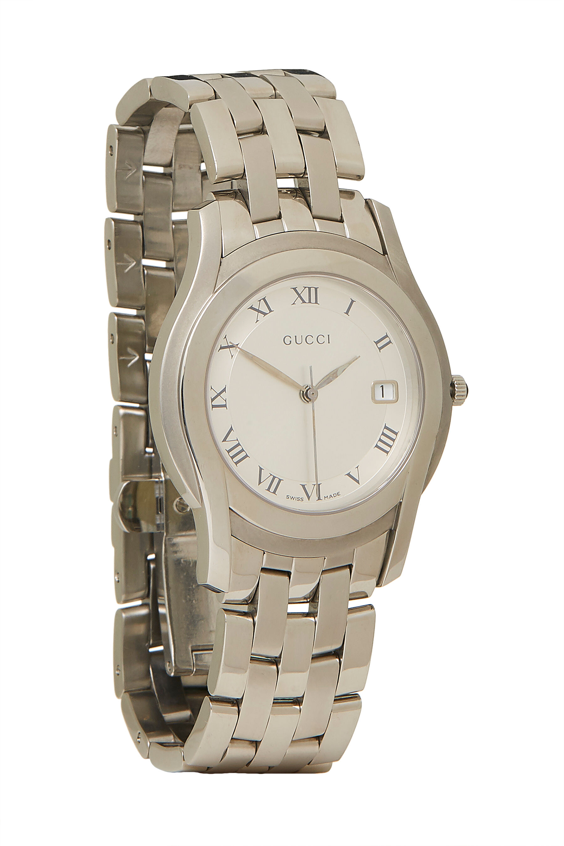 Pre-owned Gucci Silver Stainless Steel 5500m Automatic Watch 