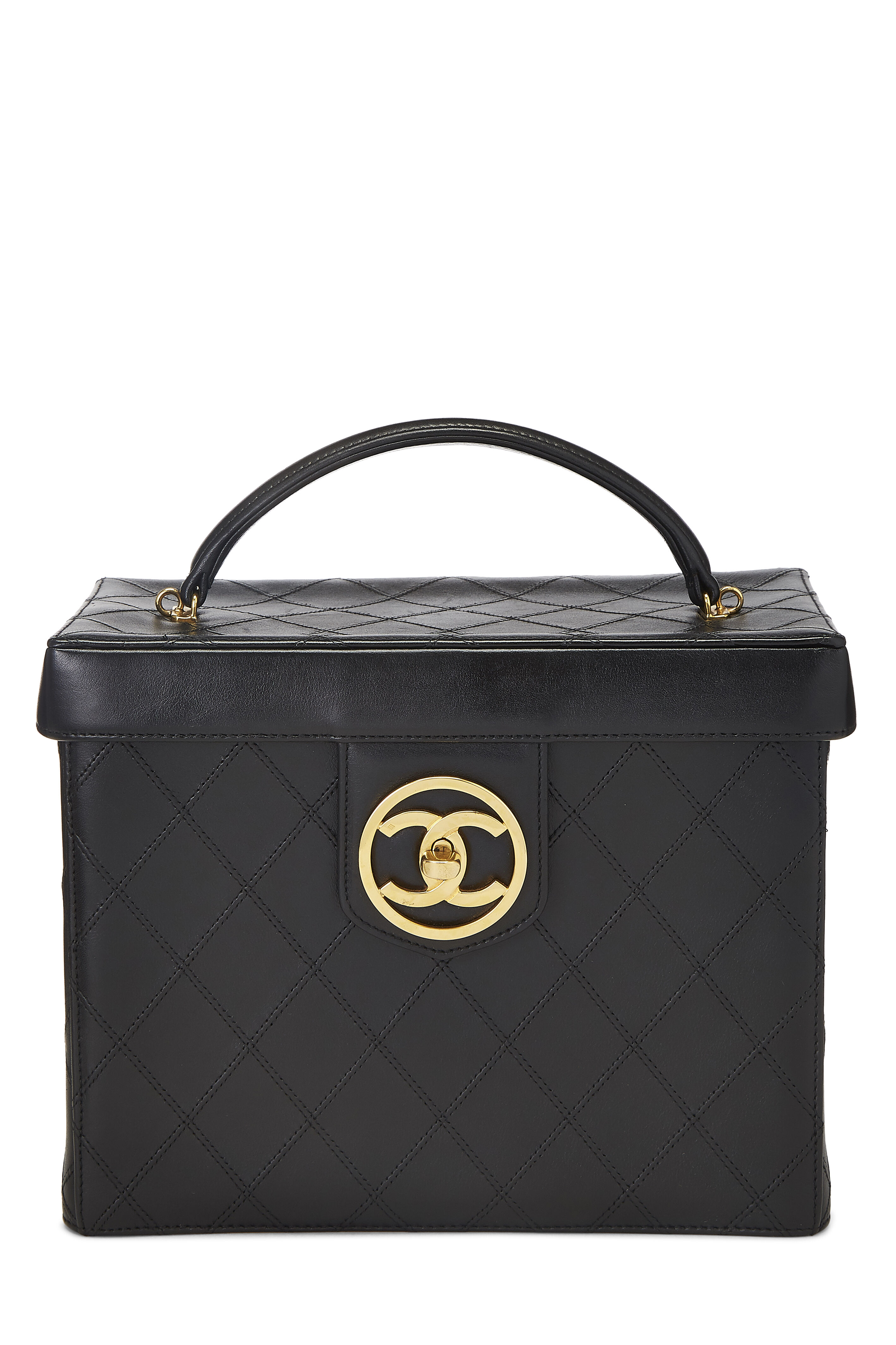 Chanel Black Lambskin Circle 'CC' Vanity Large Q6B05F1IK5003