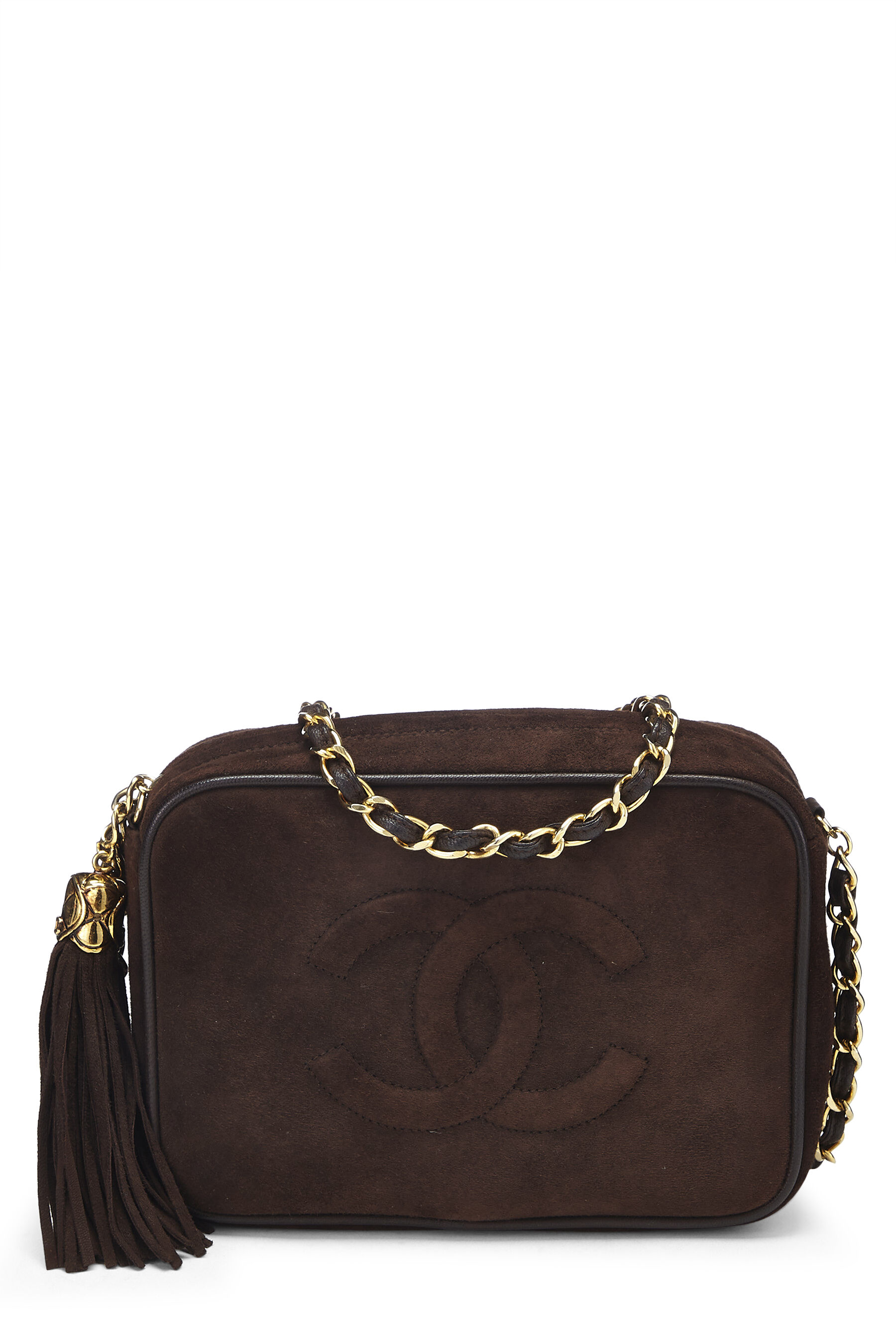 Camera crossbody bag Chanel Brown in Suede - 36888699