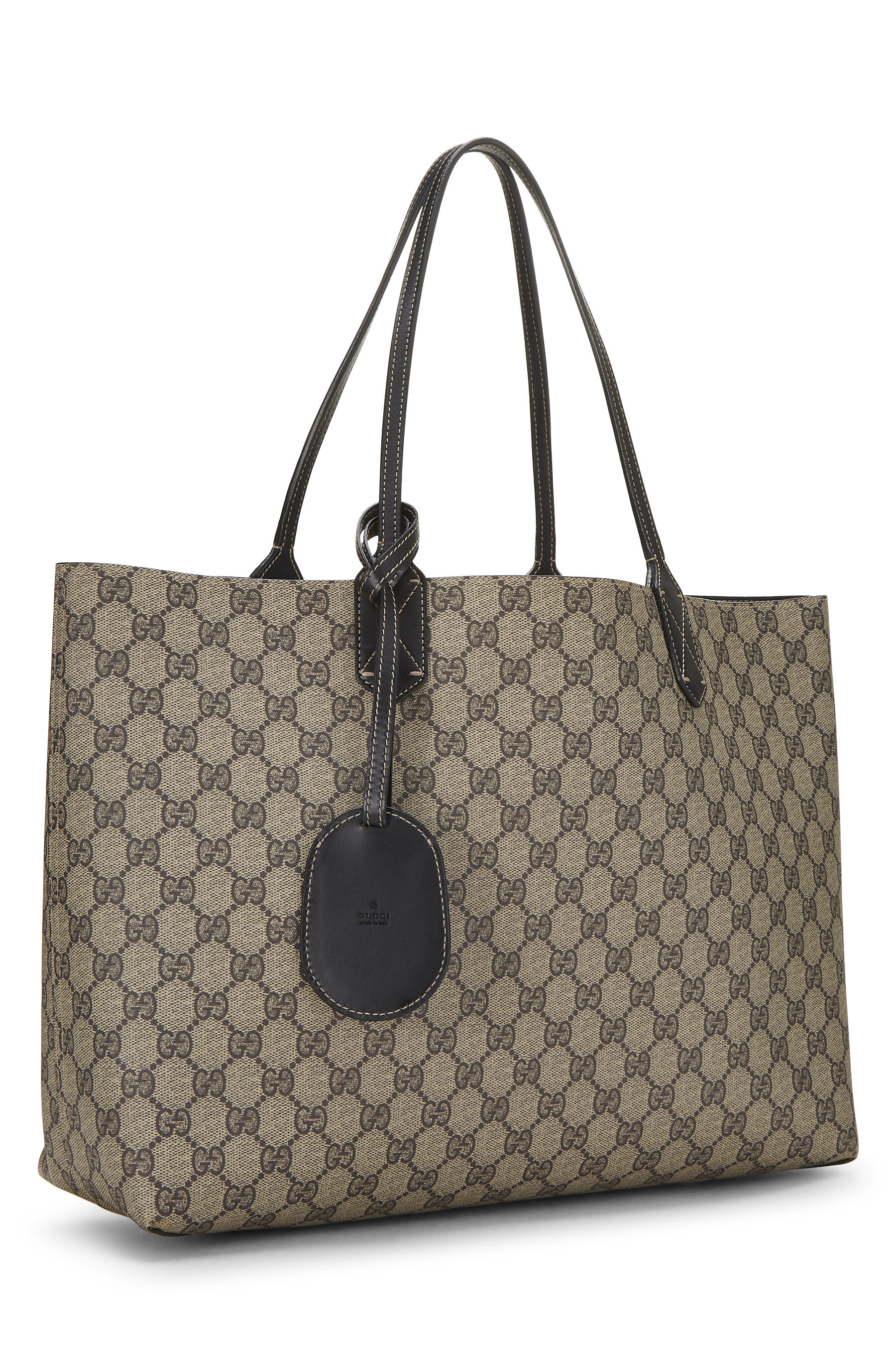 Gucci Black & Original GG Supreme Canvas Reversible Tote 
