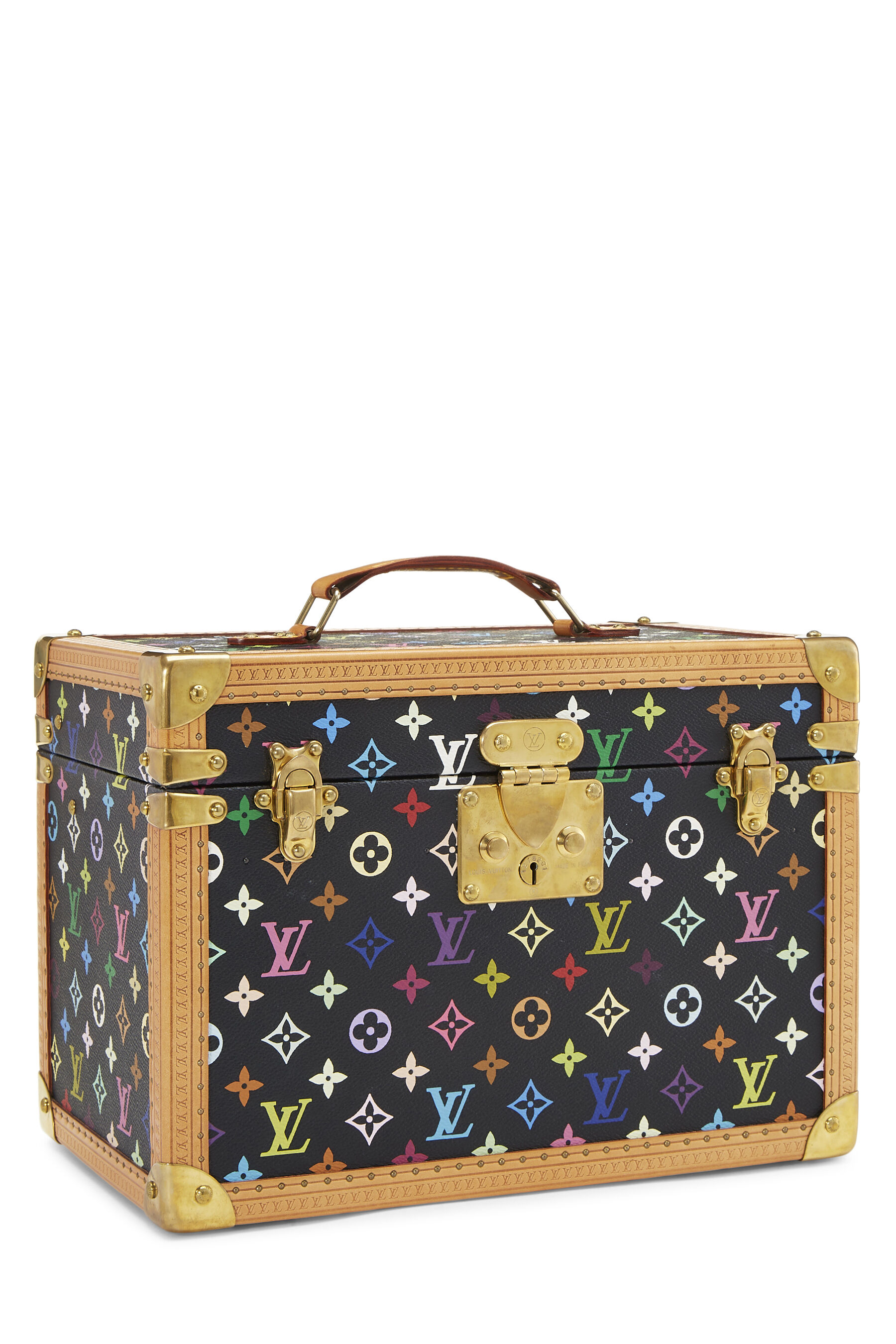 Louis Vuitton Takashi Murakami Black Monogram Multicolore Coated Canvas  Boite Bouteilles Et Glace Trunk Gold Hardware Available For Immediate Sale  At Sotheby's