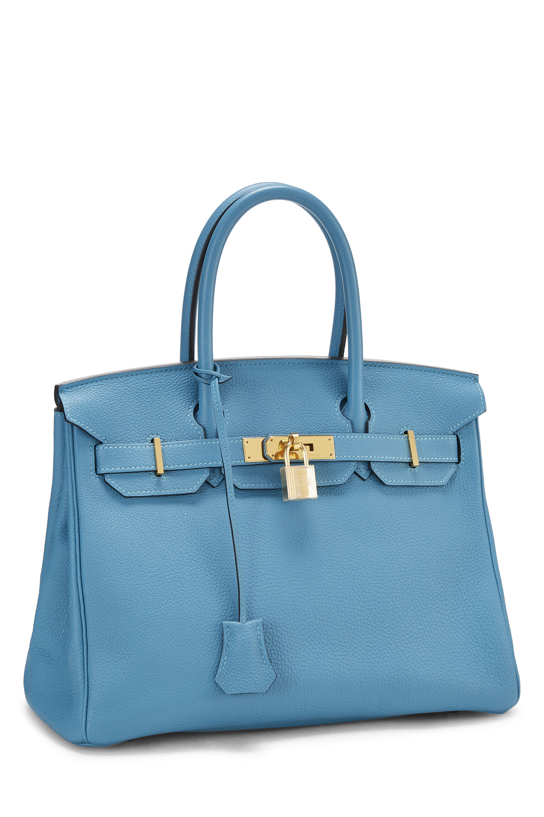 Hermès Turquoise Blue Togo Birkin 30 QGB0Q232BB023