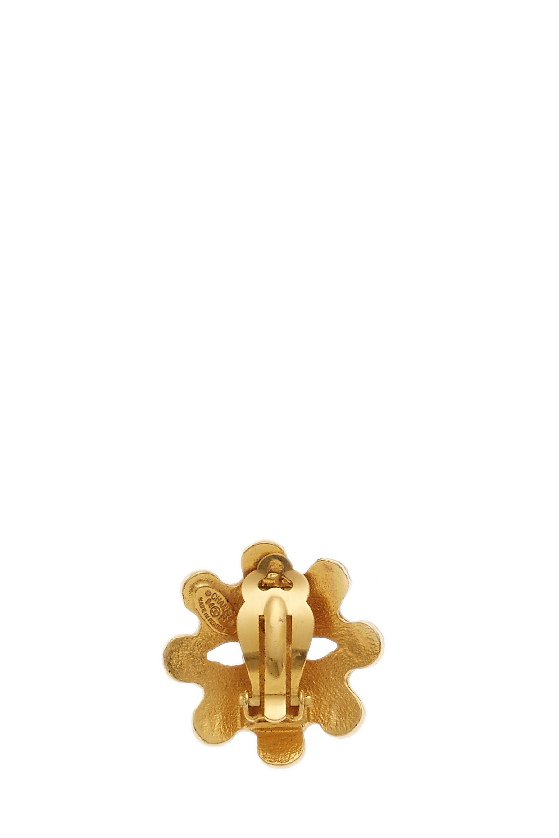Chanel Gold Squiggle Border 'CC' Earrings Q6JFJR17DB006