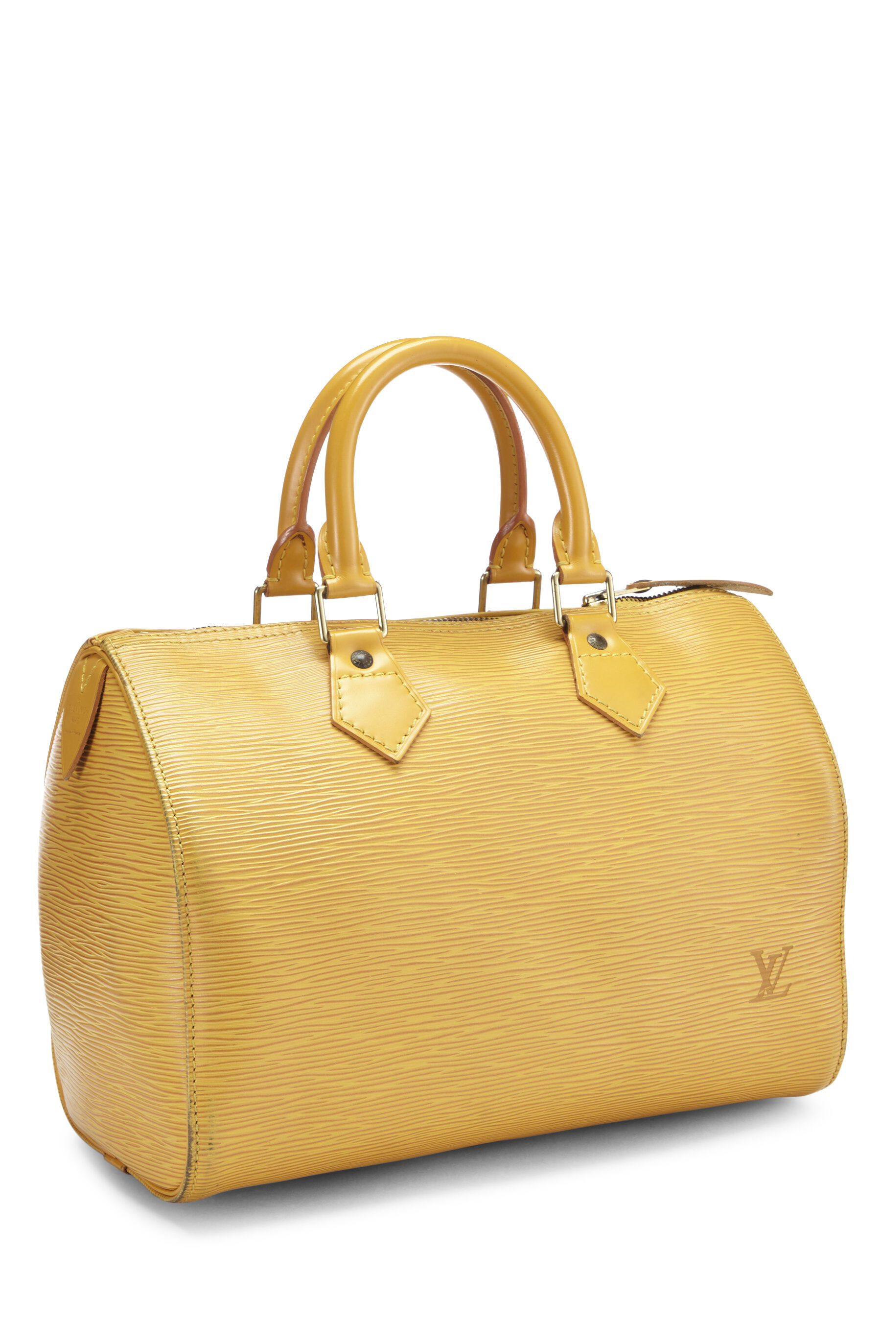 Louis Vuitton Epi Speedy 30 Yellow Leather Pony-style calfskin ref.925001 -  Joli Closet